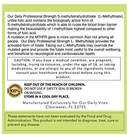 Daily L-Methylfolate 15mg – 2 Bottles (180 Capsules) | 5-MTHF, Non-GMO, Gluten Free - Image 6