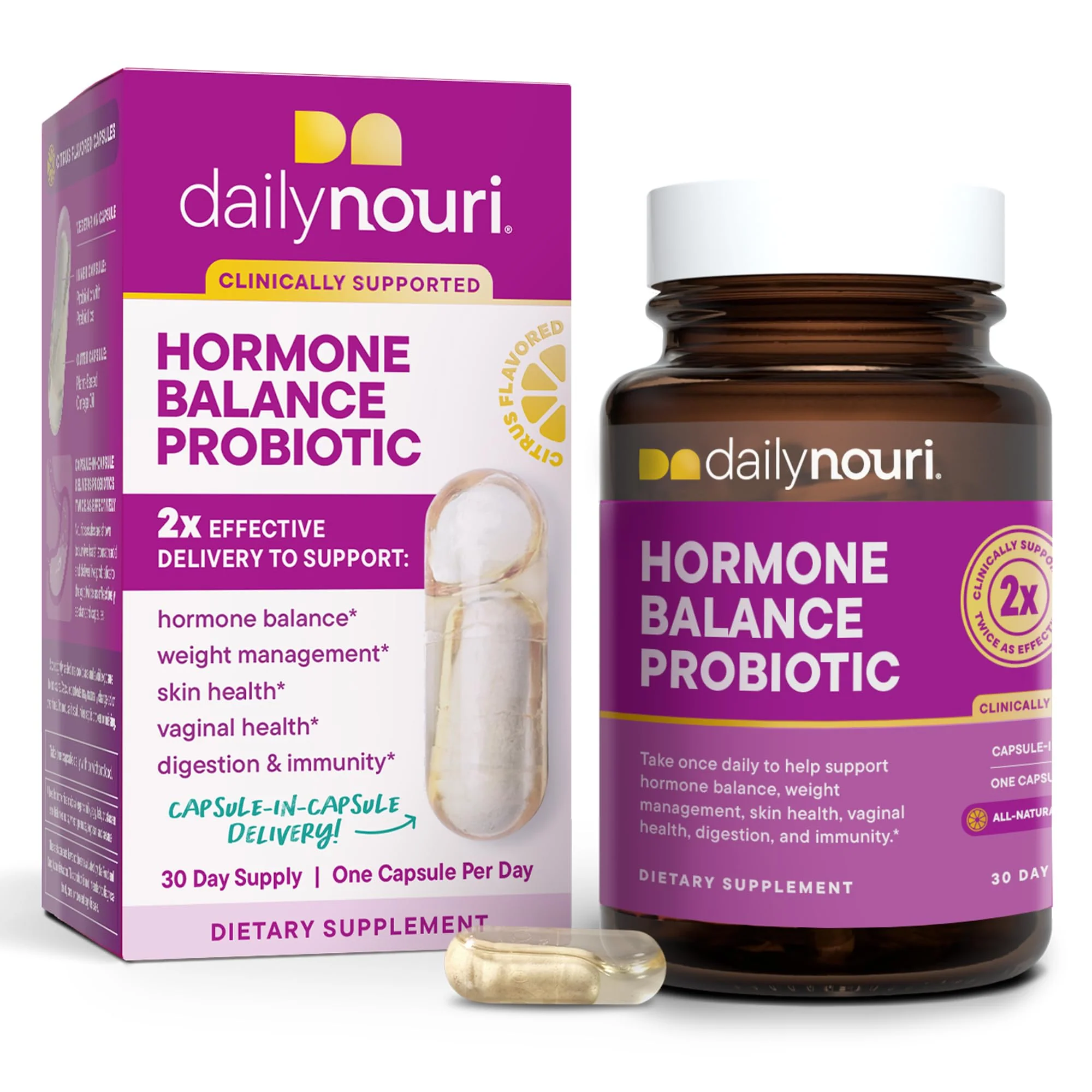 Daily Nouri Hormone Balance Probiotic for Women | 7 Strains, 30-Day