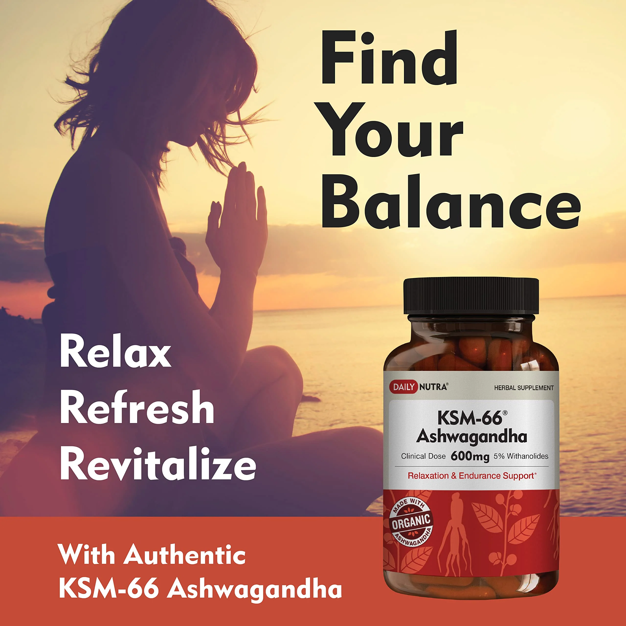 DailyNutra KSM-66 Ashwagandha 600mg Organic Root Extract | High Potency 270 Capsules - Image 13