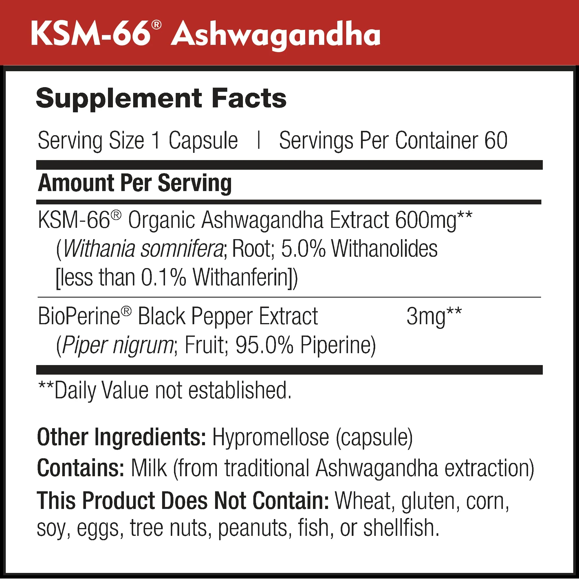 DailyNutra KSM-66 Ashwagandha 600mg Organic Root Extract – High Potency 5% Withanolides (60 Capsules) - Image 4