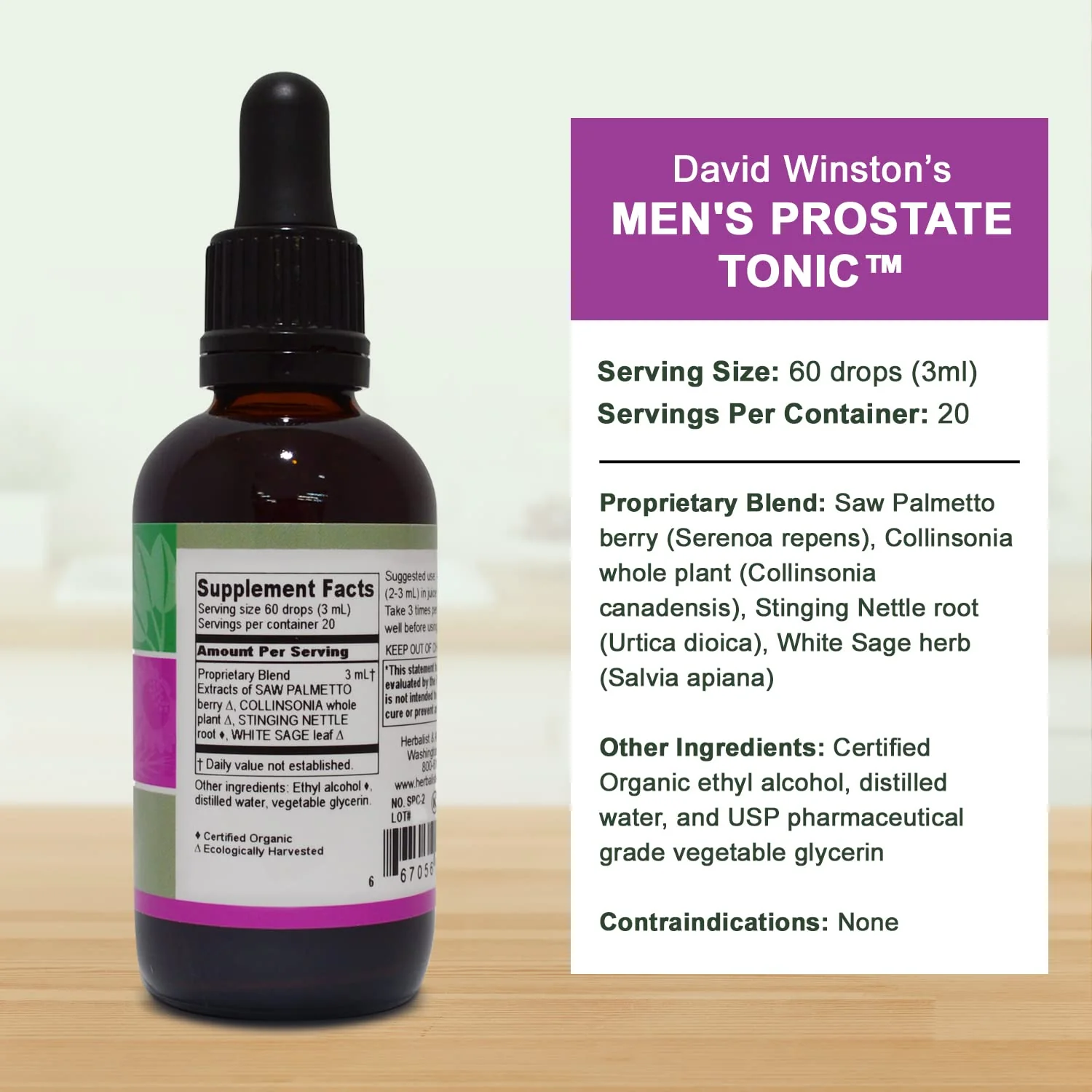 David Winston's Men's Prostate Tonic™ - Supports Healthy Prostate Function & Urine Flow | 2 Fl Oz - Image 3