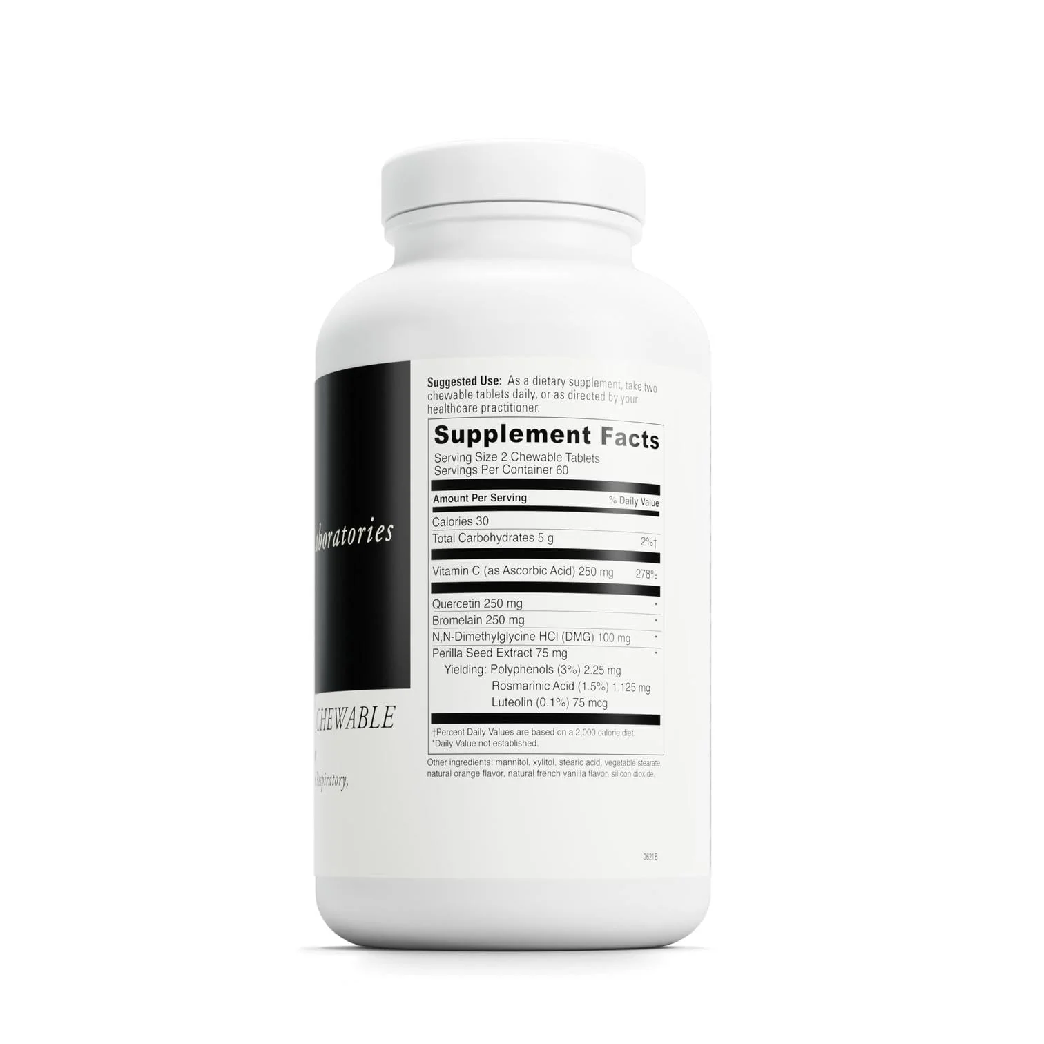 DAVINCI Labs Aller-DMG Chewable - Immune, Histamine & Respiratory Support (Orange Cream, 120 Chewables, 60 Servings) - Image 3