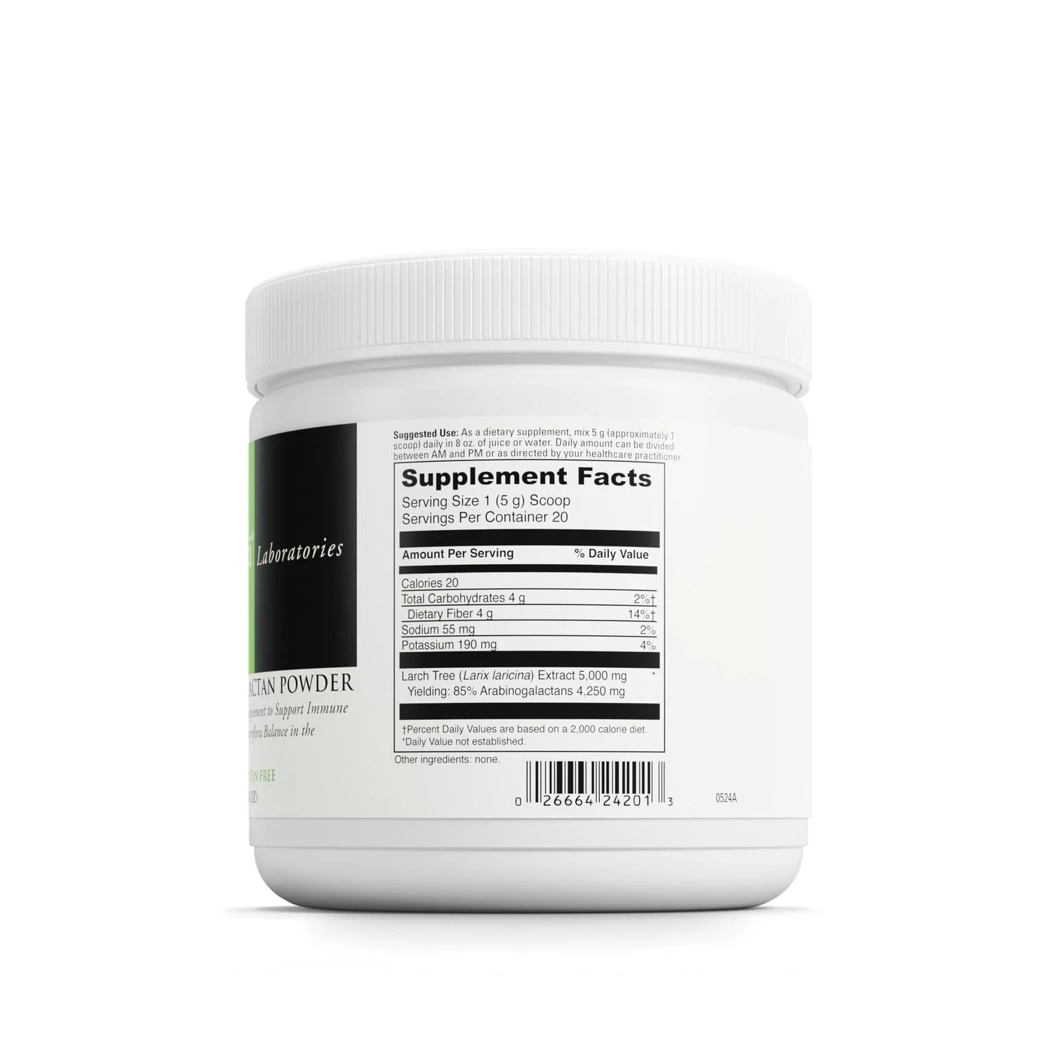 DAVINCI Labs Arabinogalactan Powder – Probiotic Support, Immune & GI Health (100 g, 20 Servings) - Image 3