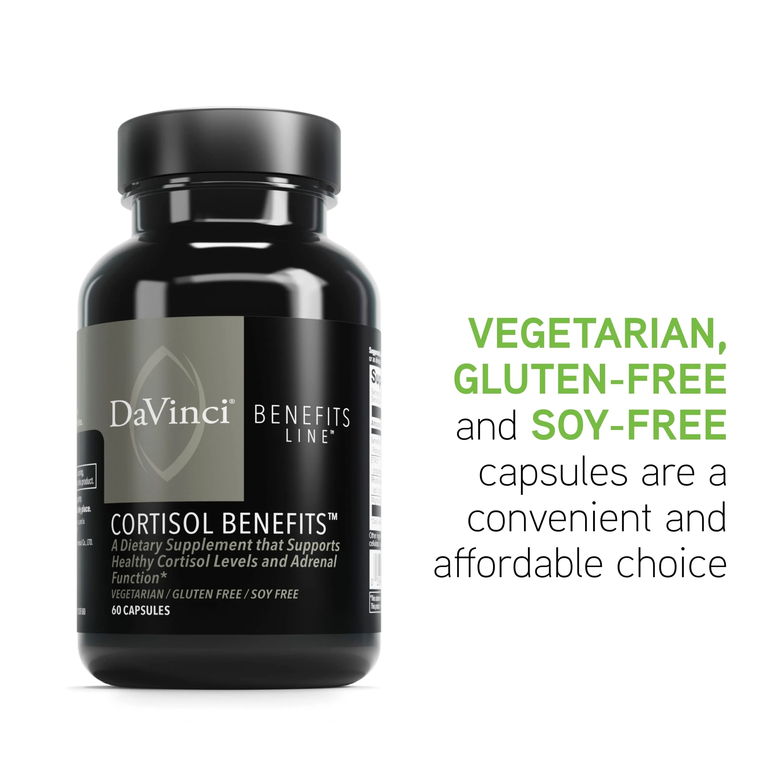 DaVinci Labs Cortisol Benefits – Supports Healthy Cortisol Levels & Adrenal Health | Ashwagandha, Rhodiola, Gluten-Free | 60 Vegetarian Capsules - Image 11