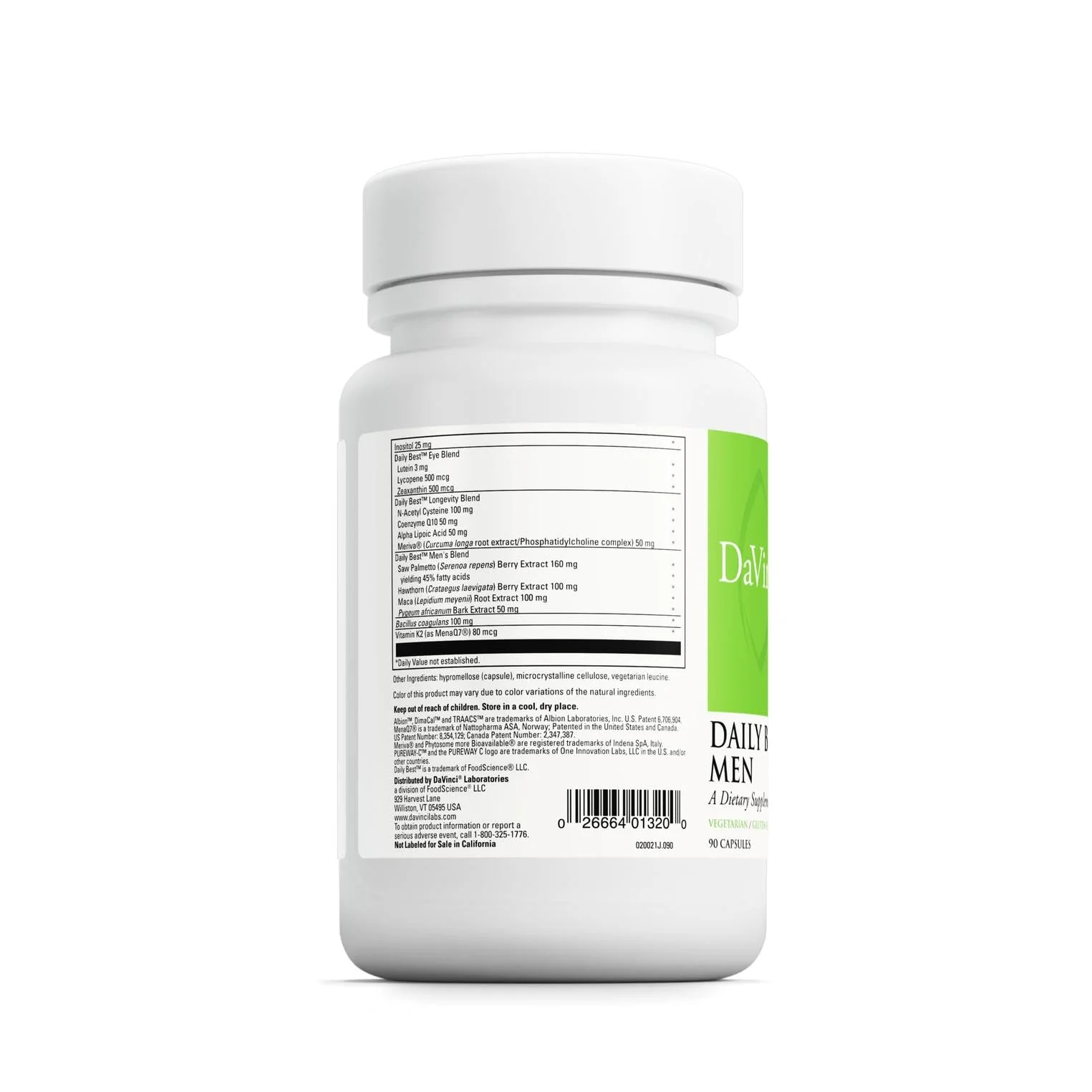 DAVINCI Labs Daily Best Men – Multivitamin for Men (Vegetarian, Gluten-Free) – 90 Capsules - Image 9