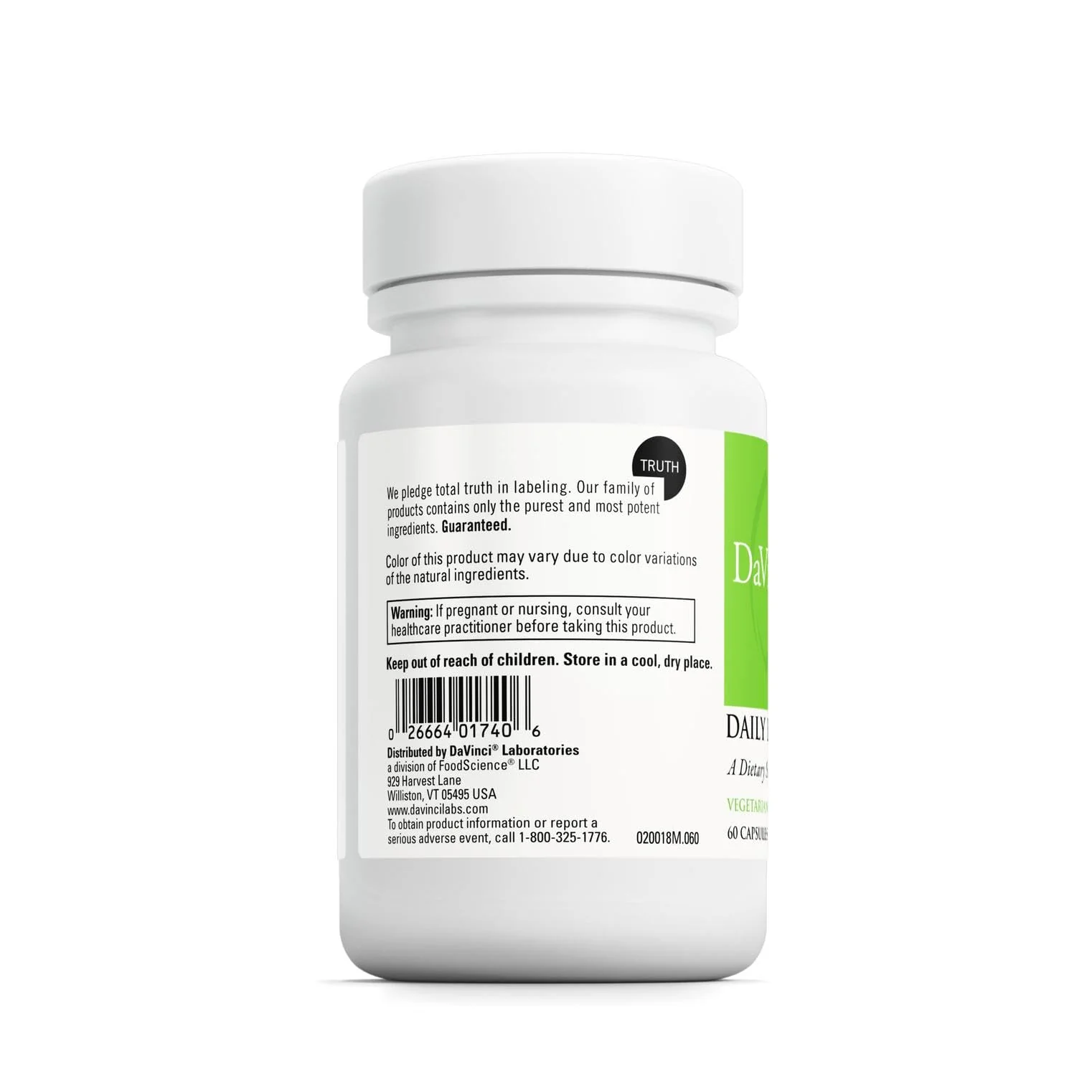 DAVINCI Labs Daily Best Probiotic - Vegetarian & Gluten-Free - 60 Capsules - Image 3