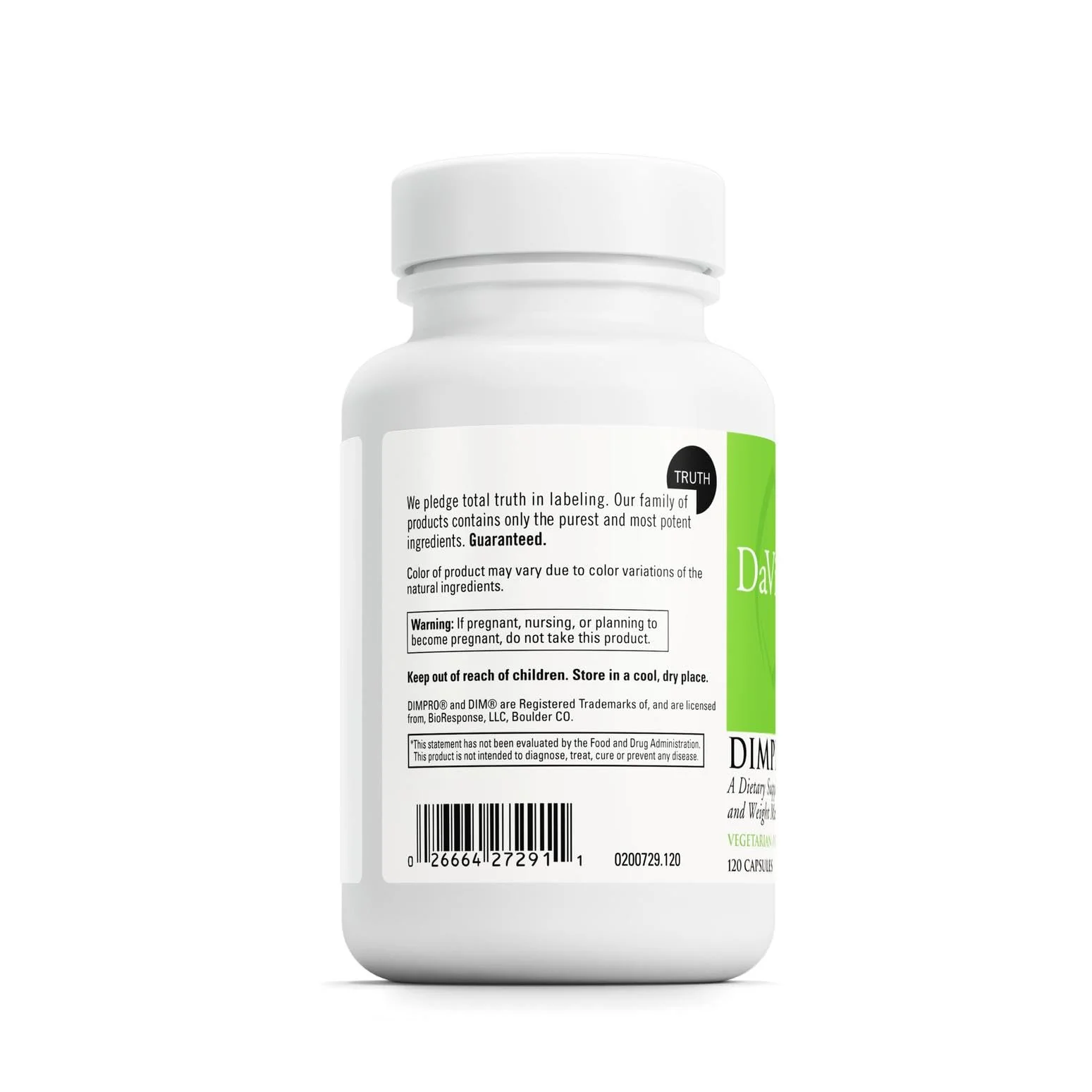 DaVinci Labs DIMPro 75mg – Hormonal Balance & Estrogen Metabolism | Gluten-Free, 120 Servings - Image 3