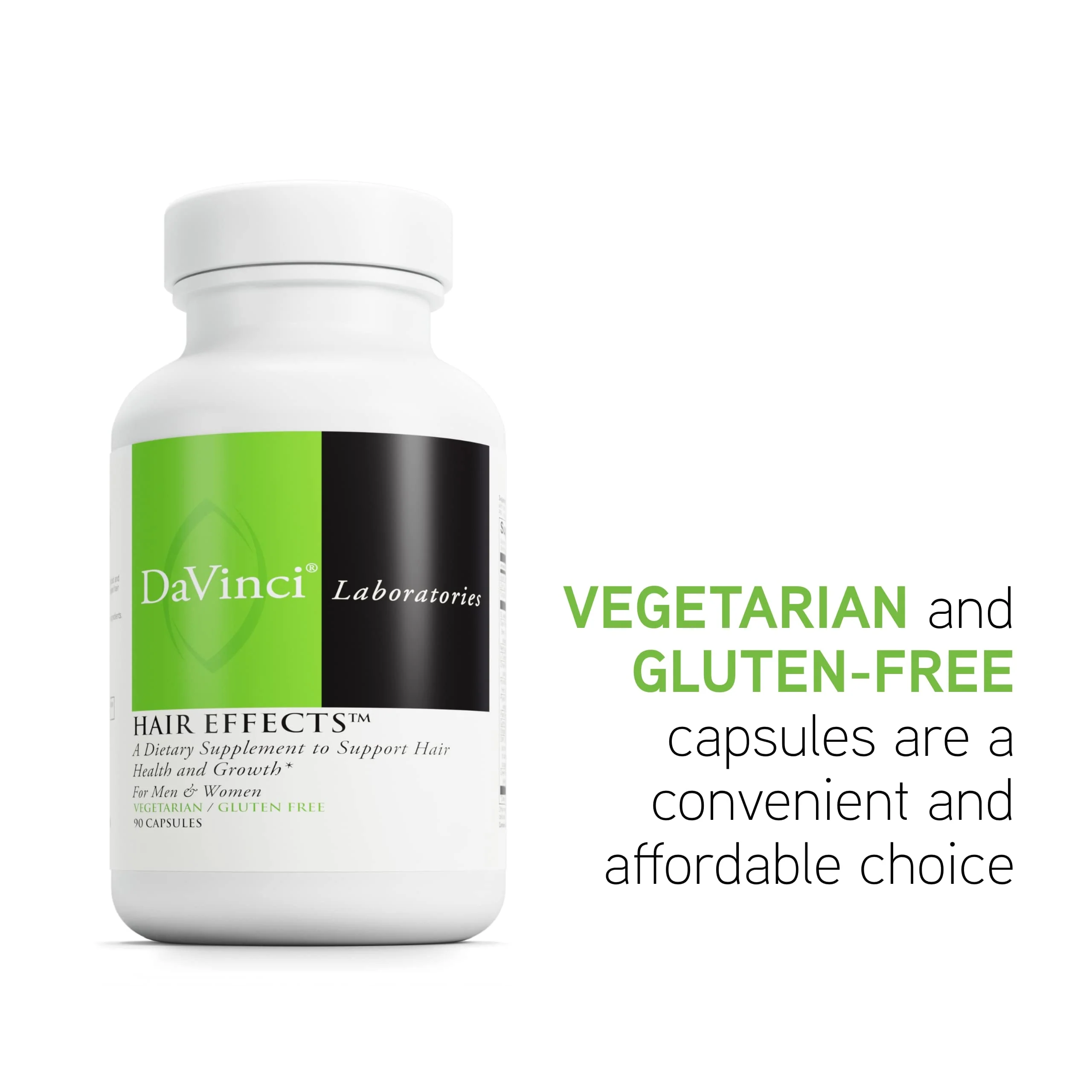 DAVINCI Labs Hair Effects – Dietary Supplement for Healthy Hair Growth & Skin | Gluten-Free, 90 Vegetarian Capsules - Image 6