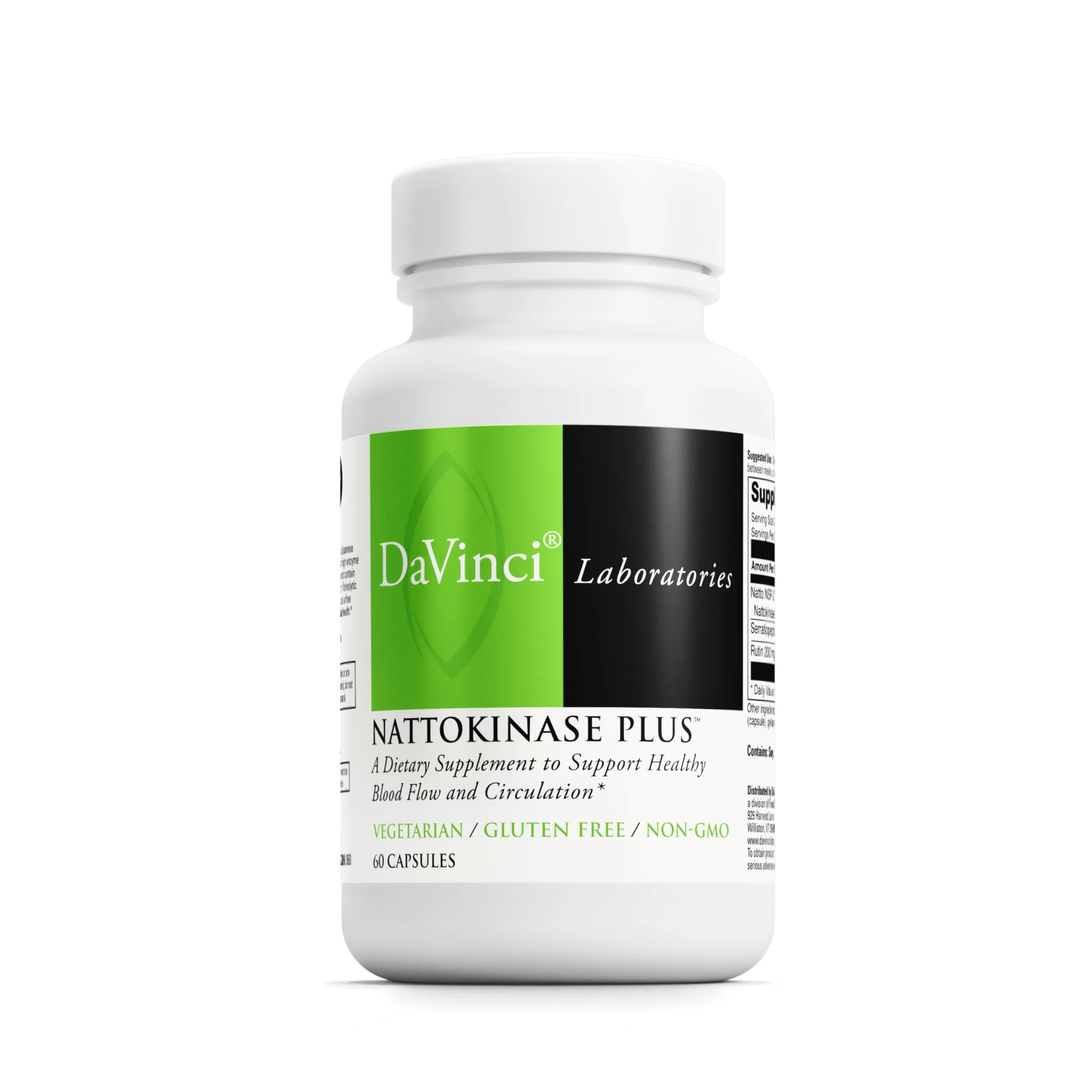 DAVINCI Labs Nattokinase Plus — High-Potency Nattokinase + Antioxidant Support for Circulation | Gluten Free, 60 Veg Capsules - Image 7