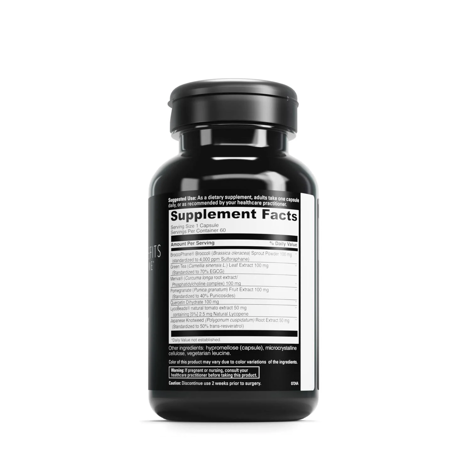DAVINCI Labs Phyto Benefits – Heart, Brain & Immune Health | Curcumin, Quercetin, Green Tea | Vegetarian, Gluten-Free, Soy-Free | 60 Caps - Image 2