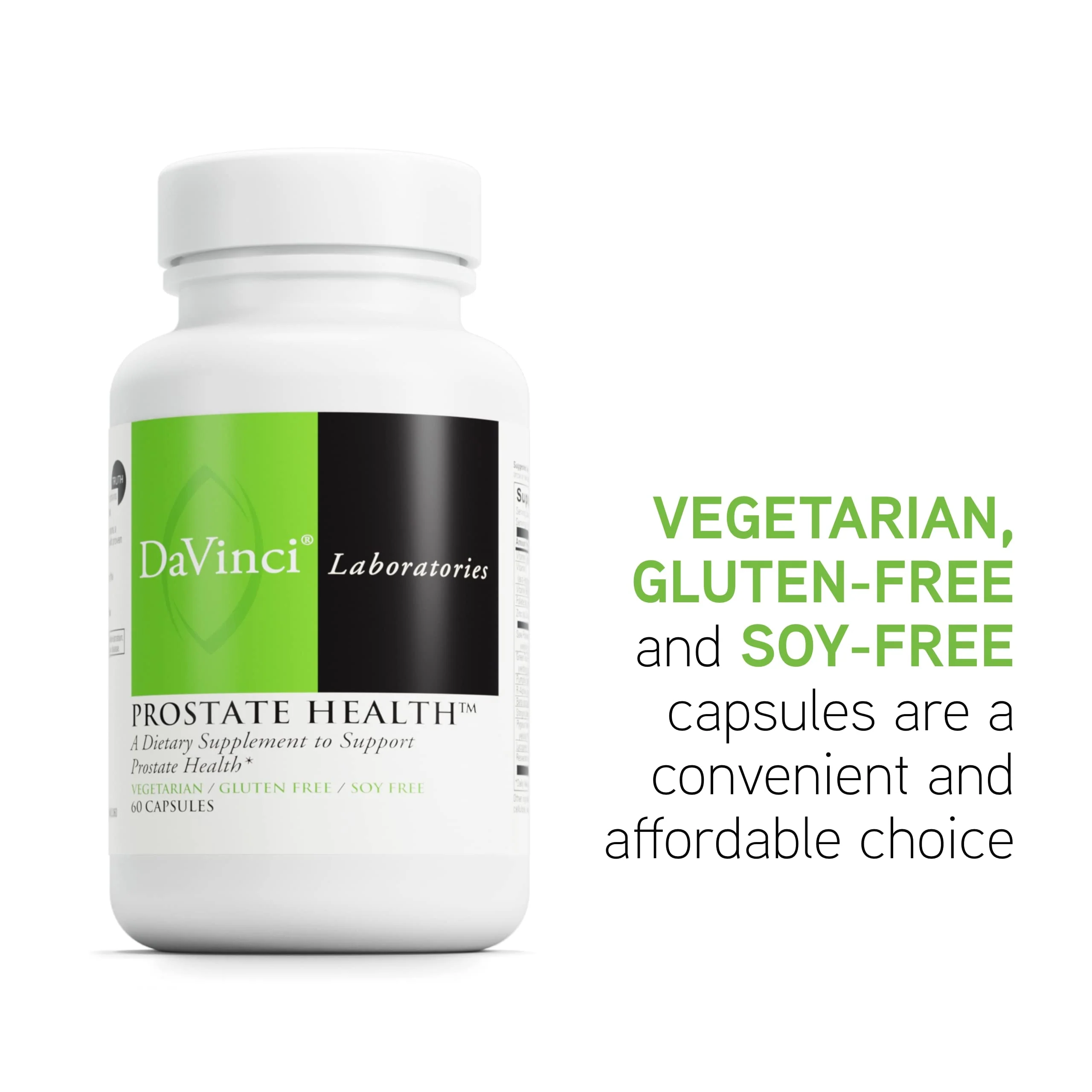 DAVINCI Labs Prostate Health - Supports Prostate & Urinary Health with Saw Palmetto, Zinc, Green Tea Extract - 60 Vegetarian Capsules - Image 6