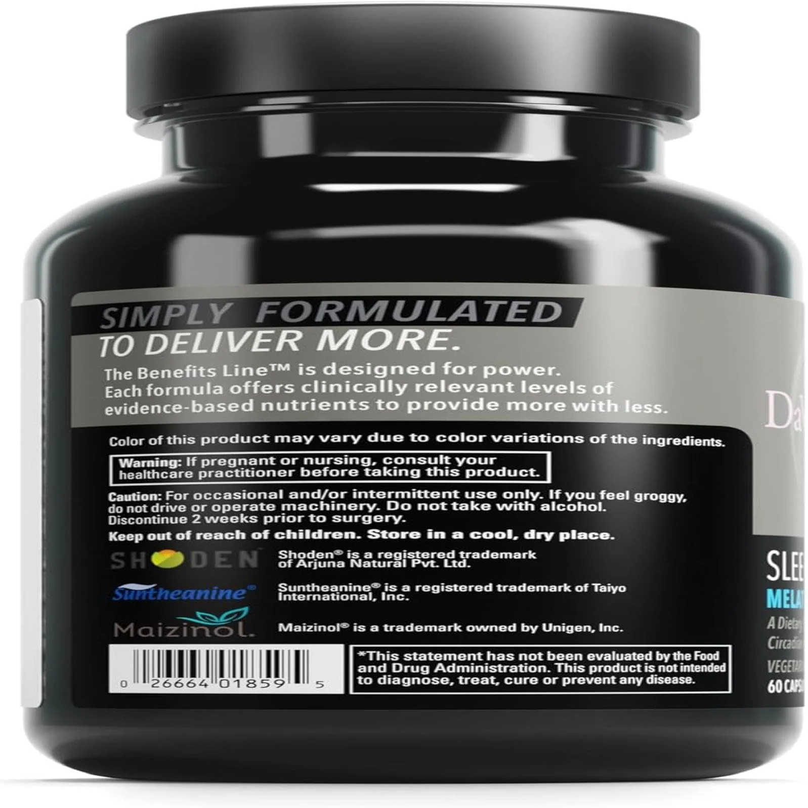 DAVINCI LABS Sleep Benefits – Melatonin-Free Sleep Support with Maizinol, Shoden Ashwagandha & Suntheanine L-Theanine – 60 Capsules - Image 6