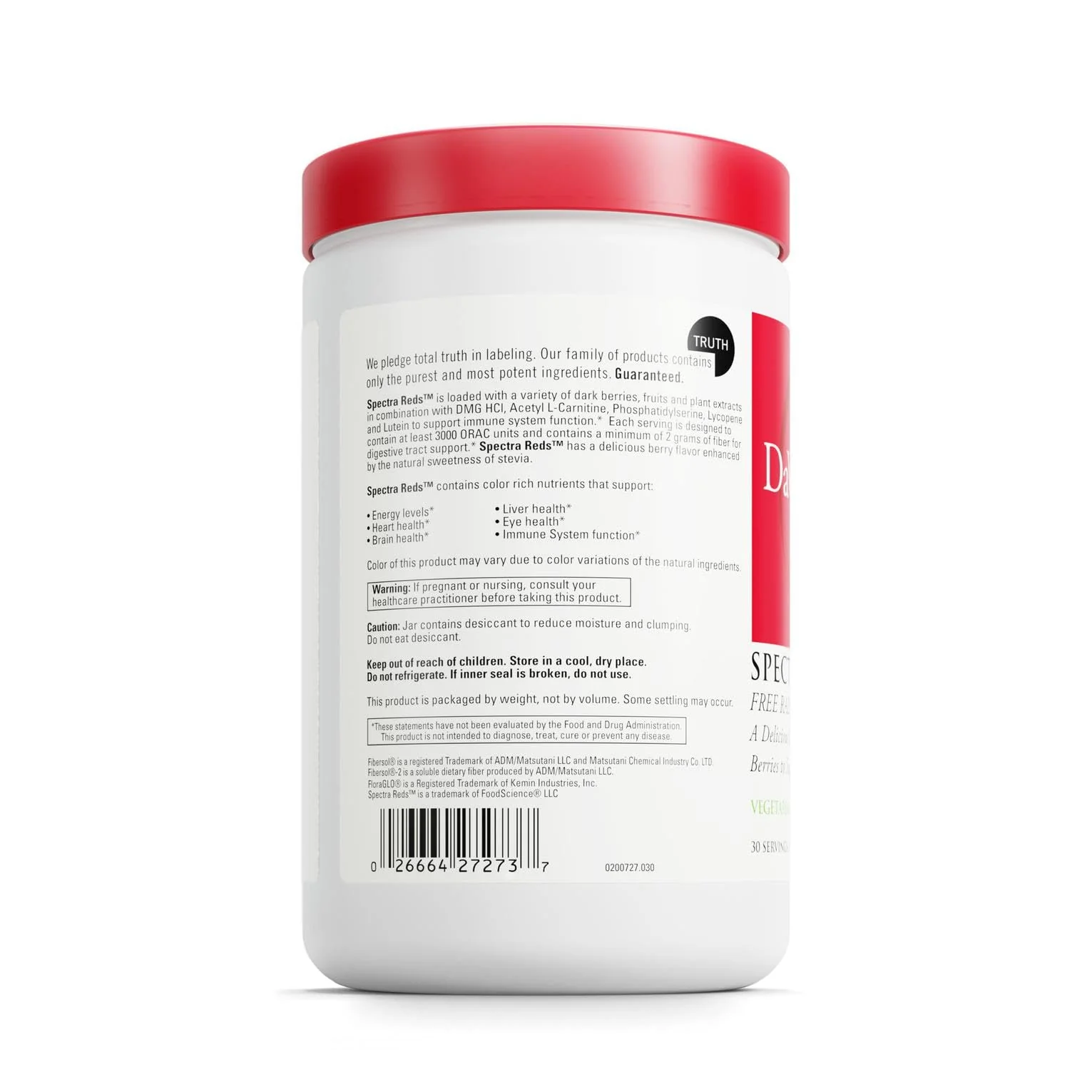 DAVINCI Labs Spectra Reds - Antioxidant Drink Mix for Immune & Liver Health | 30 Servings (324.9 g) - Image 9