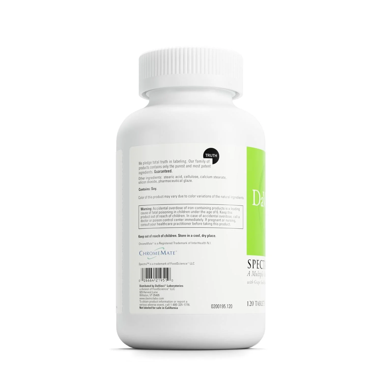 DaVinci Labs Spectra Woman - Bone Health & Women's Vitamin Supplement (120 Tablets) - Image 3