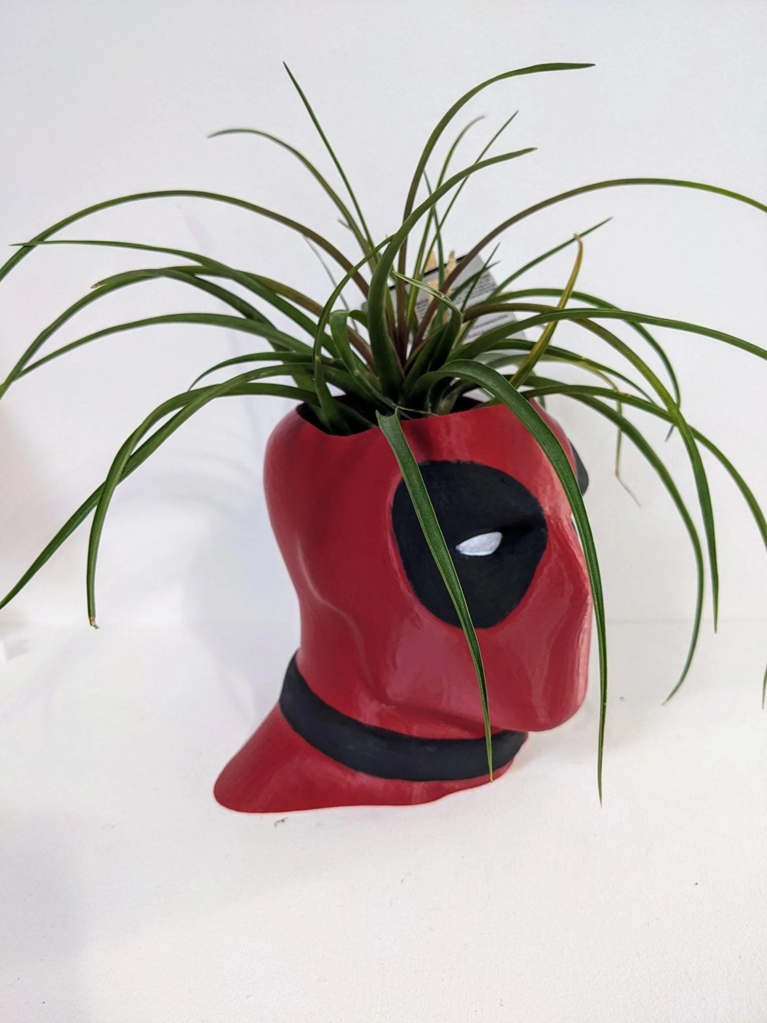 Deadpool  Bust Planter, Hand-Painted Plant Pot Holder,