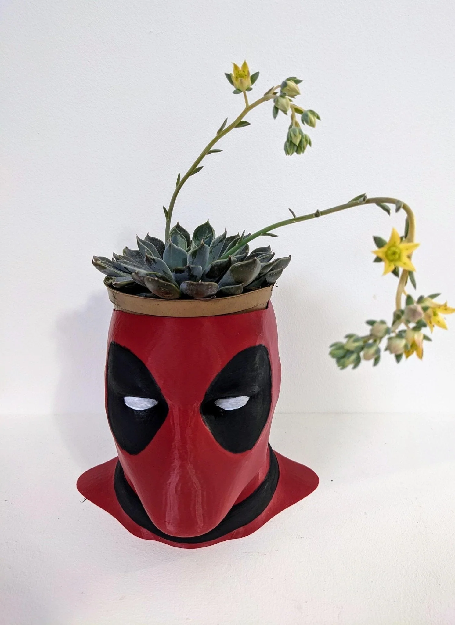 Deadpool  Bust Planter, Hand-Painted Plant Pot Holder, - Image 6