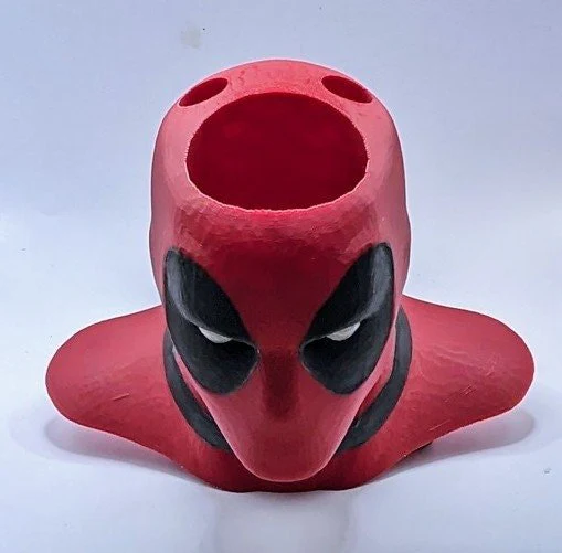 Deadpool universal kitchen utensil holder Large size hand made and painted - Image 10