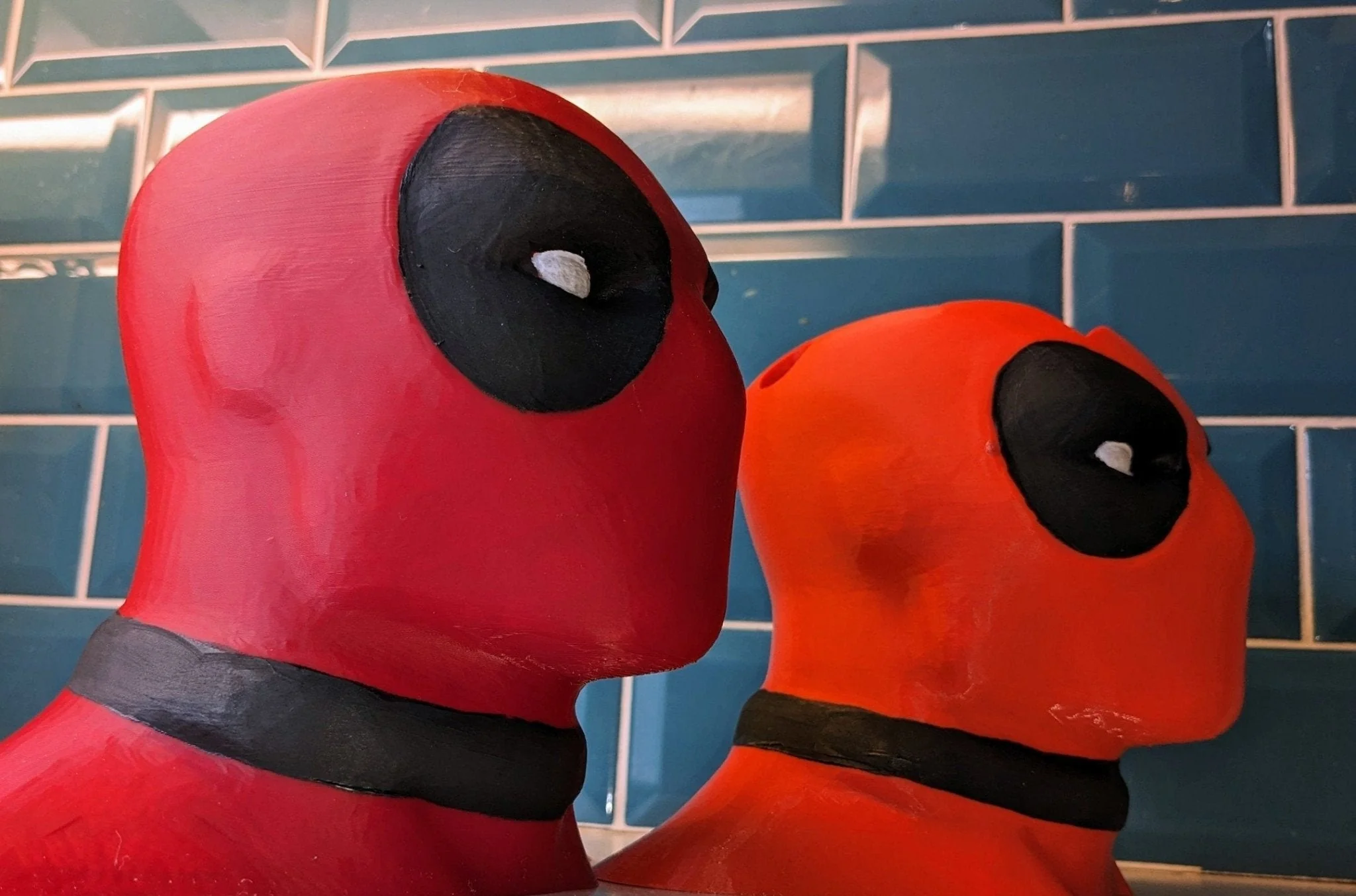 Deadpool universal kitchen utensil holder Large size hand made and painted - Image 7