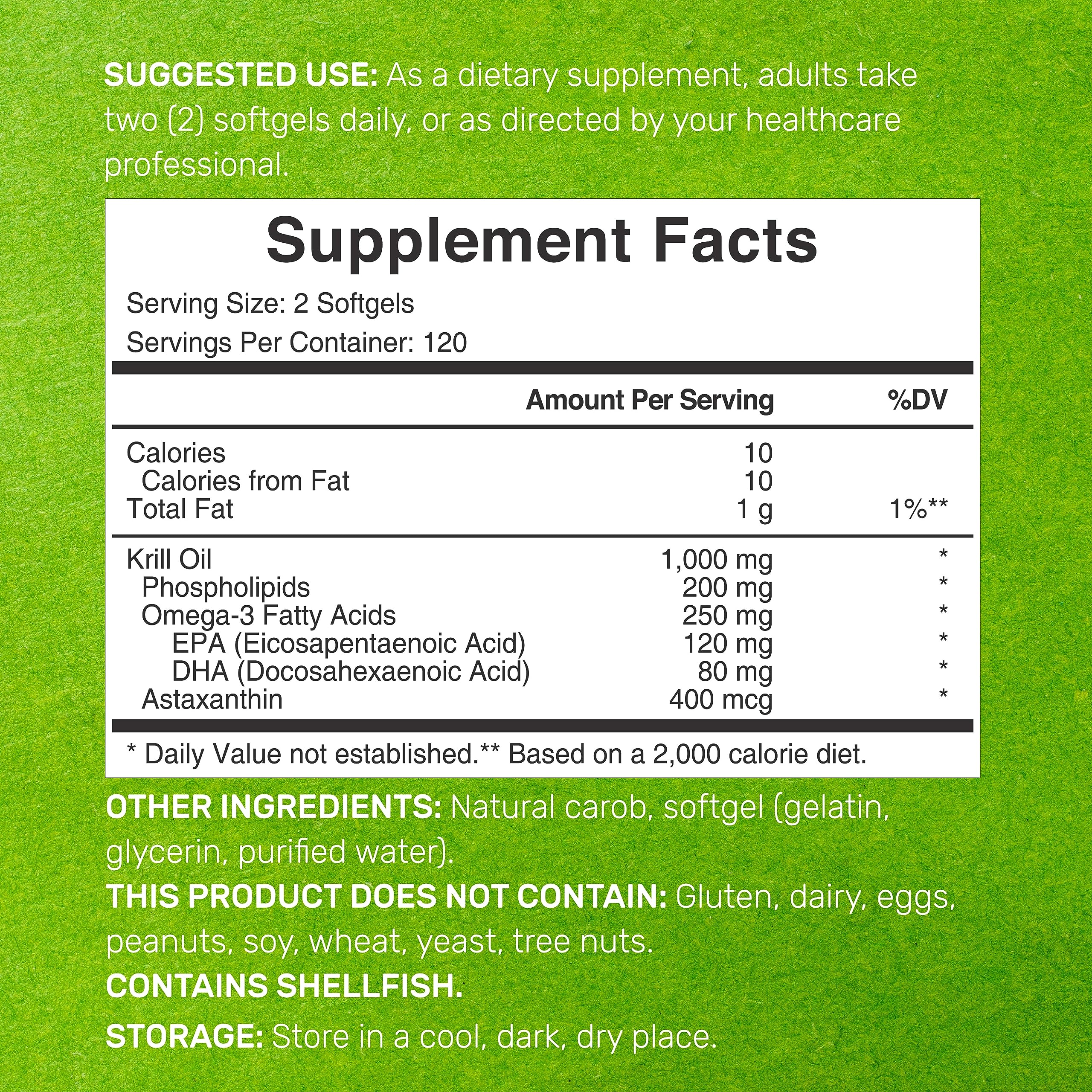 DEAL SUPPLEMENT Antarctic Krill Oil 2 Pack – 1,000mg/Serving, 480 Softgels - Image 4