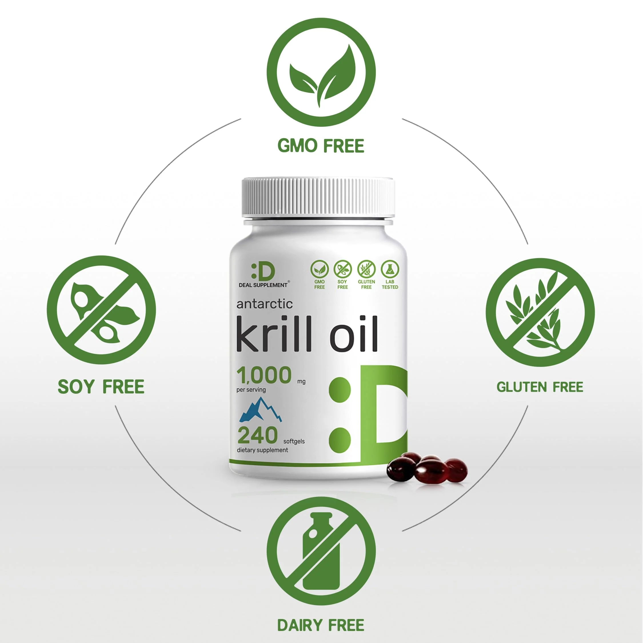 DEAL SUPPLEMENT Antarctic Krill Oil 2 Pack – 1,000mg/Serving, 480 Softgels - Image 6