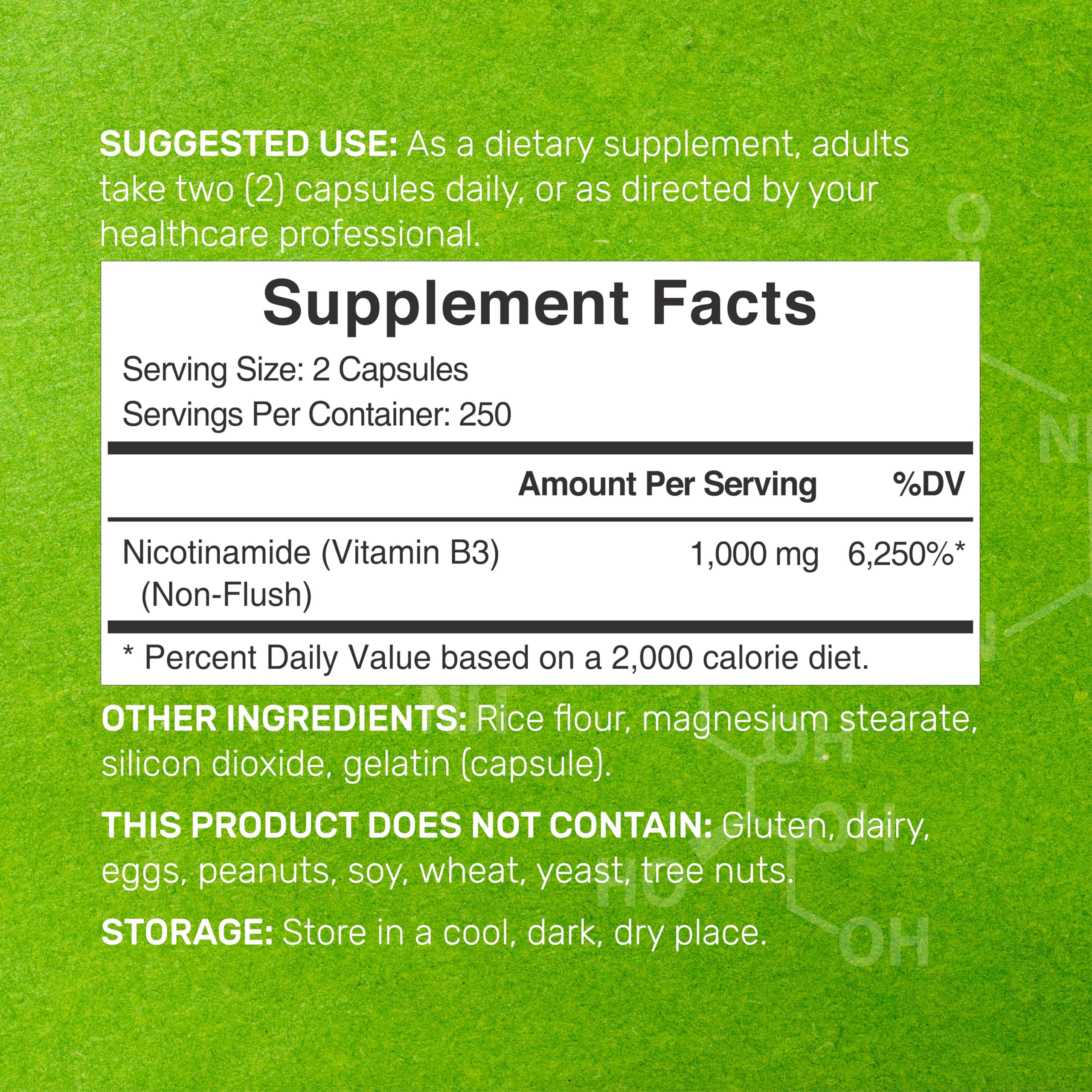 DEAL SUPPLEMENT Vitamin B3 Nicotinamide 1,000mg – 500 Capsules, Flush Free, Non-GMO - Image 8