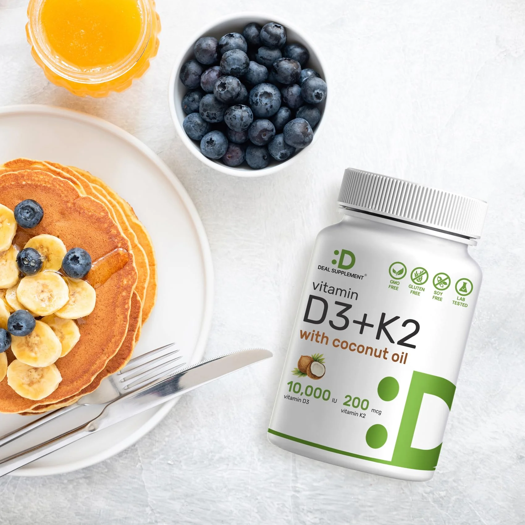 DEAL SUPPLEMENT Vitamin D3 10,000 IU + K2 MK7 200mcg Softgels – 2-in-1 Coconut Oil Carrier, 250 Count - Image 7