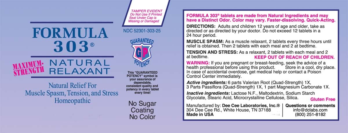 Dee Cee Labs Formula 303 Maximum Strength Tablets – 90 Count | All-Natural Relaxant with Magnesium, Valerian Root & Passion Flower - Image 4