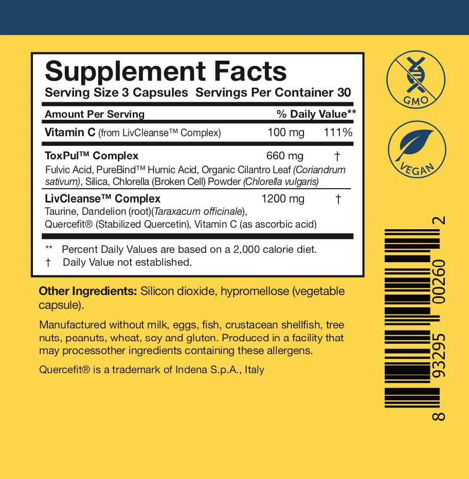 Detox Duo by Researched Nutritionals: Liposomal Glutathione 450mg + ToxinPul - Image 5