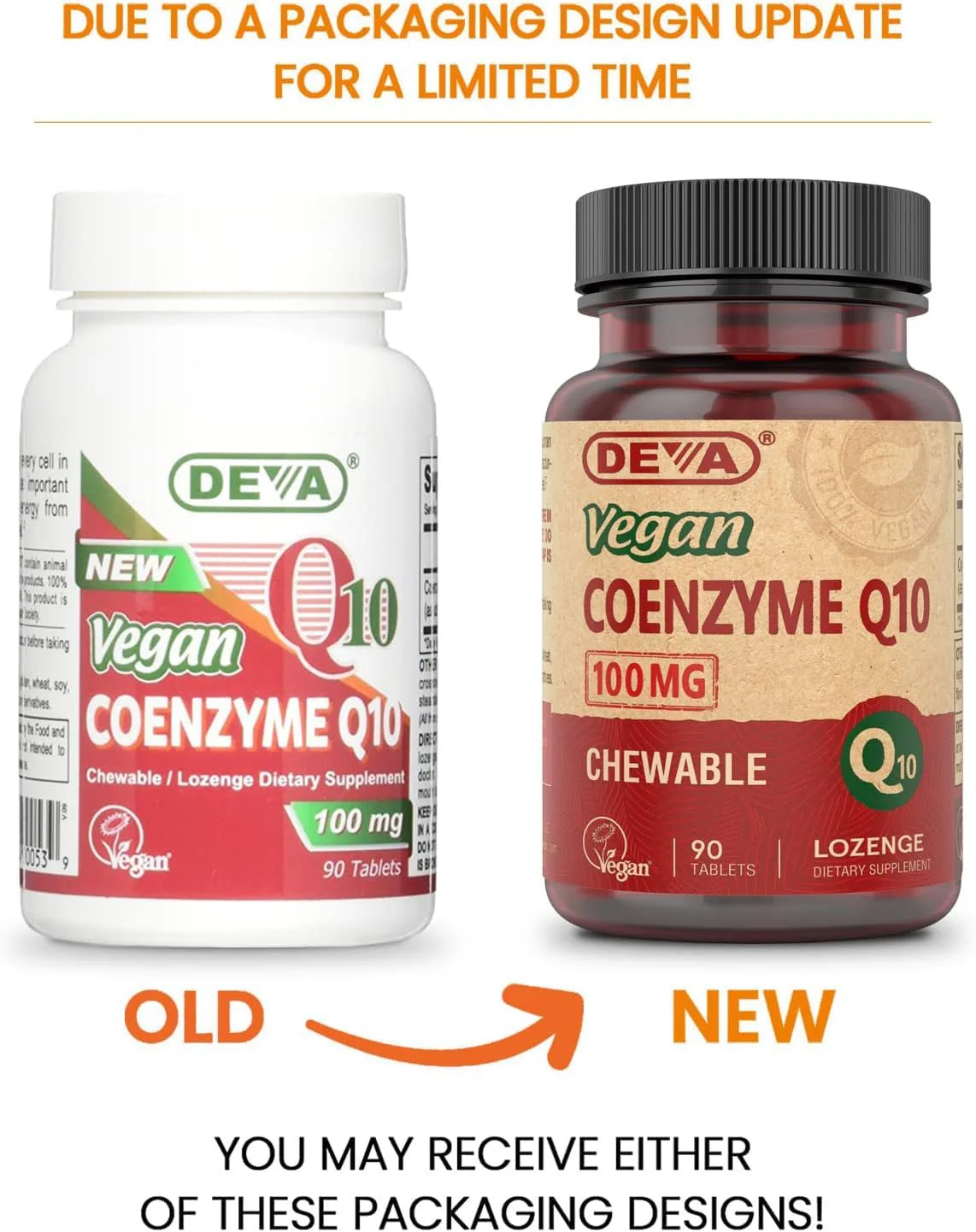 DEVA Vegan Coenzyme Q10 100mg - Chewable, 90 Tablets, Pack of 2 - Image 3