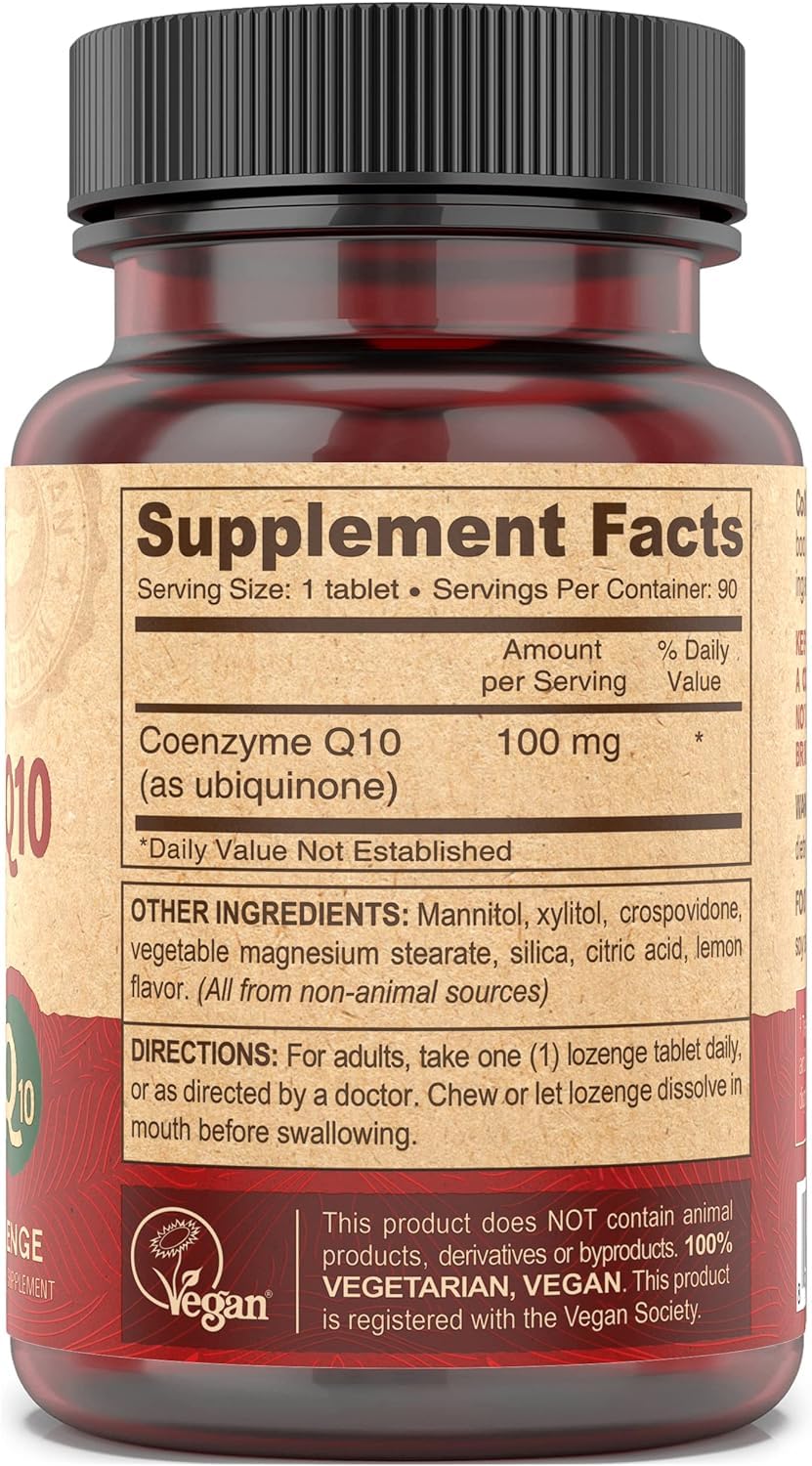 DEVA Vegan Coenzyme Q10 100mg - Chewable, 90 Tablets, Pack of 2 - Image 4