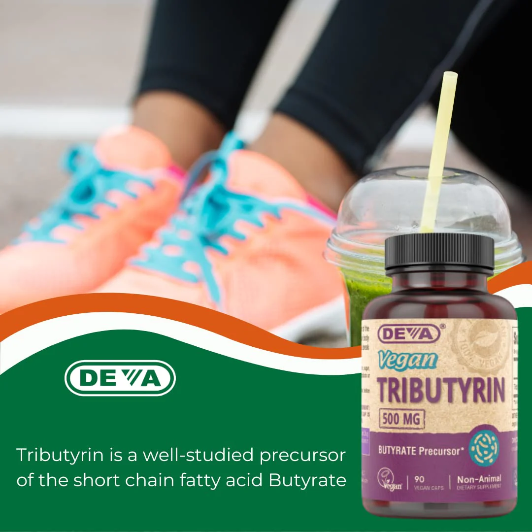DEVA Vegan Tributyrin Supplement - 500 mg Butyrate Precursor, Gut Barrier Support, 90 Capsules per bottle (Pack of 2) - Image 14
