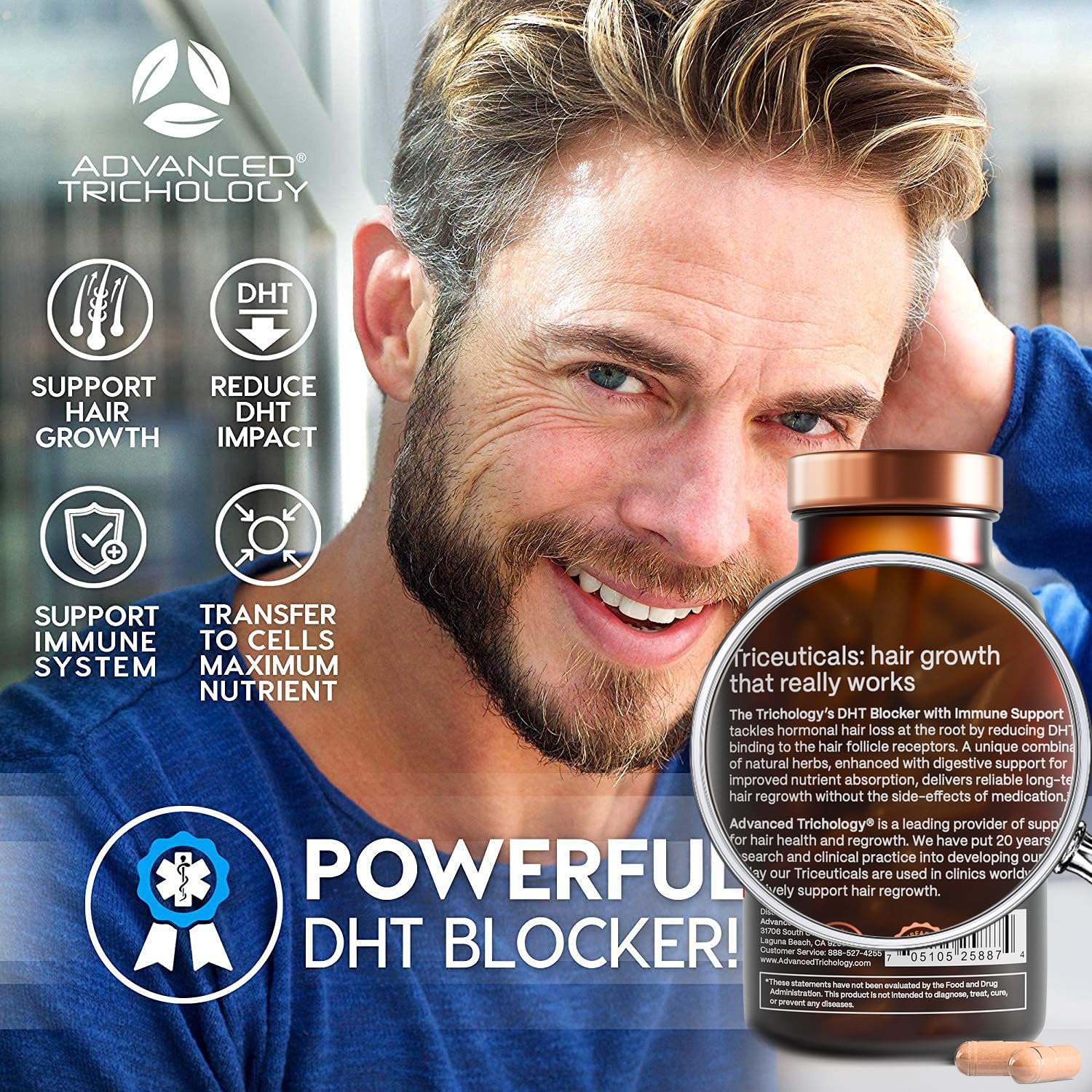 DHT Blocker - Hair Growth Supplement for Genetic Thinning | AHLA Approved | 20 Years of Hair Loss Clinic Experience - Image 6