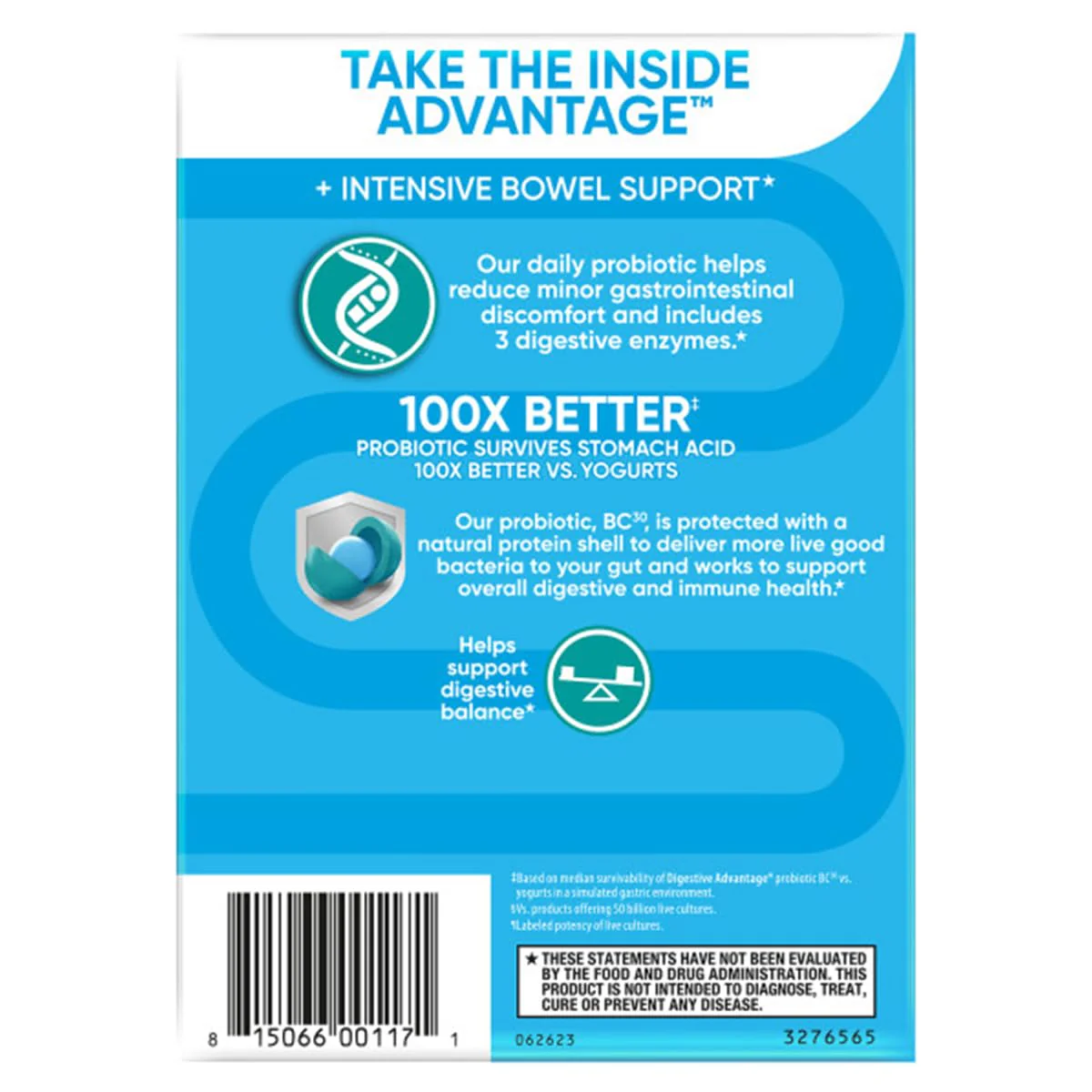 Digestive Advantage IBS Probiotics + Enzymes – Intensive Bowel Support, 96 Capsules - Image 12