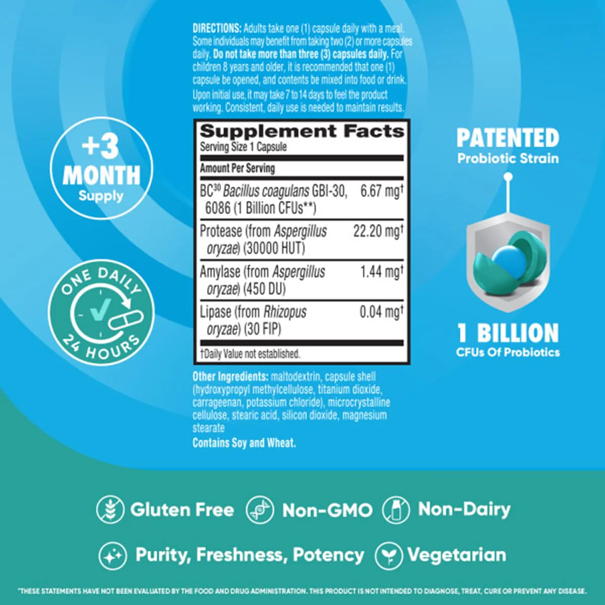 Digestive Advantage IBS Probiotics + Enzymes – Intensive Bowel Support, 96 Capsules - Image 16