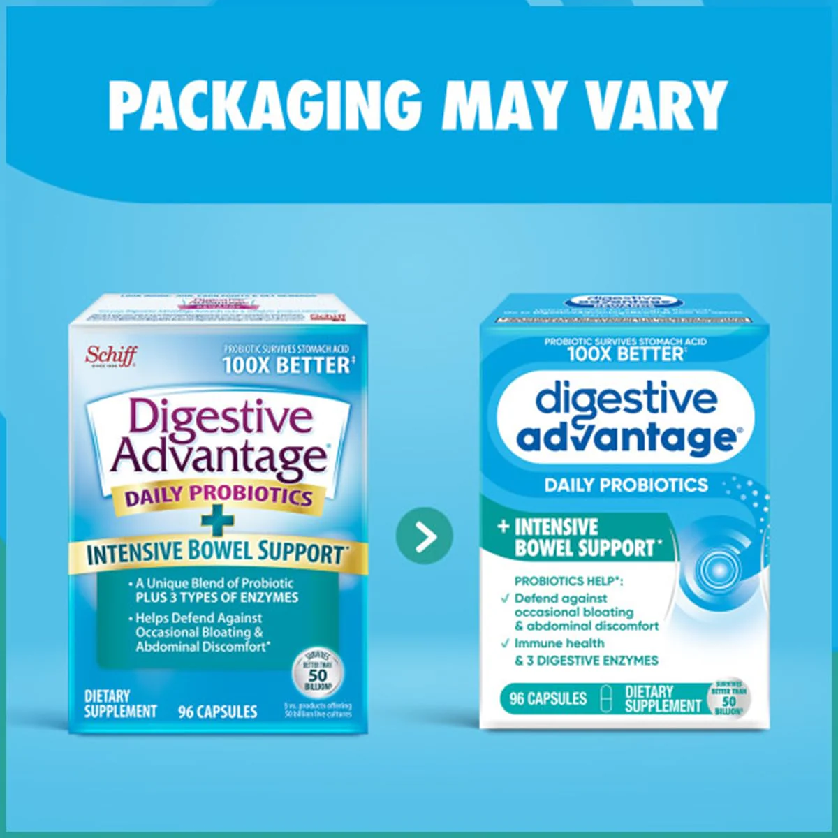 Digestive Advantage IBS Probiotics + Enzymes – Intensive Bowel Support, 96 Capsules - Image 17