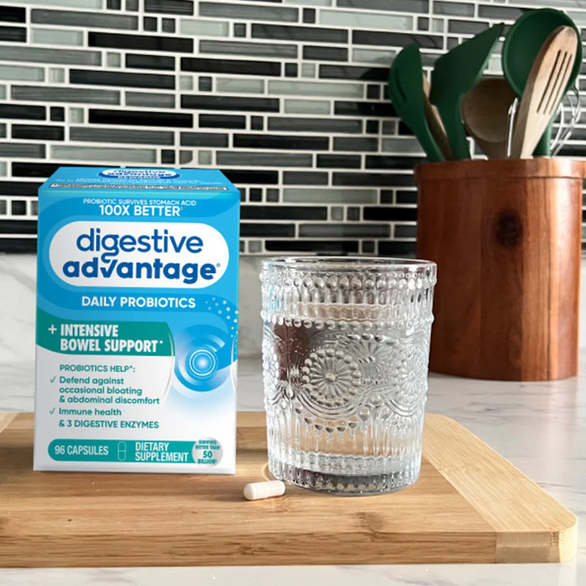 Digestive Advantage IBS Probiotics + Enzymes – Intensive Bowel Support, 96 Capsules - Image 2