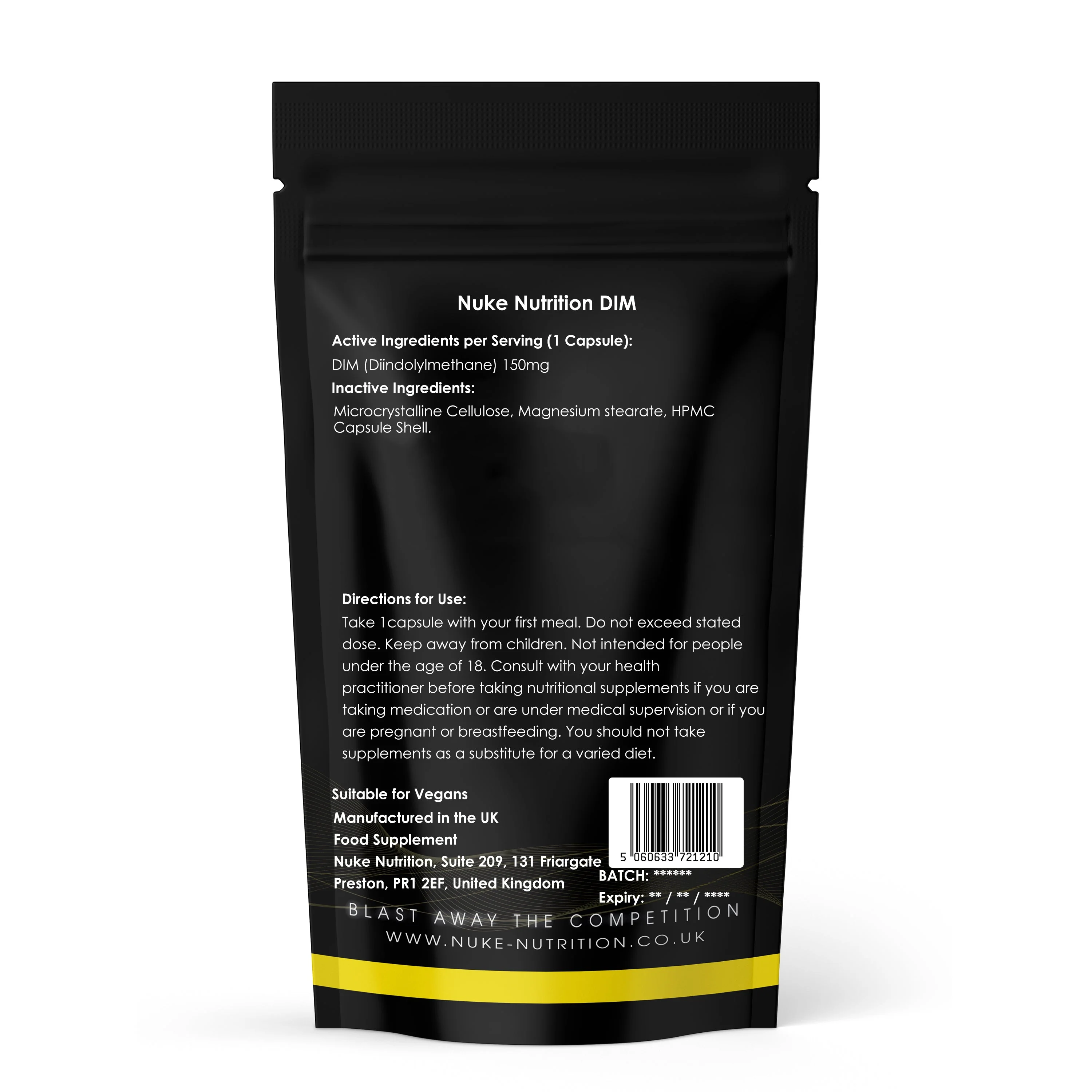 Diindolylmethane DIM 150mg Capsules Natural Hormonal Support Supplement for Men and Women - Image 2