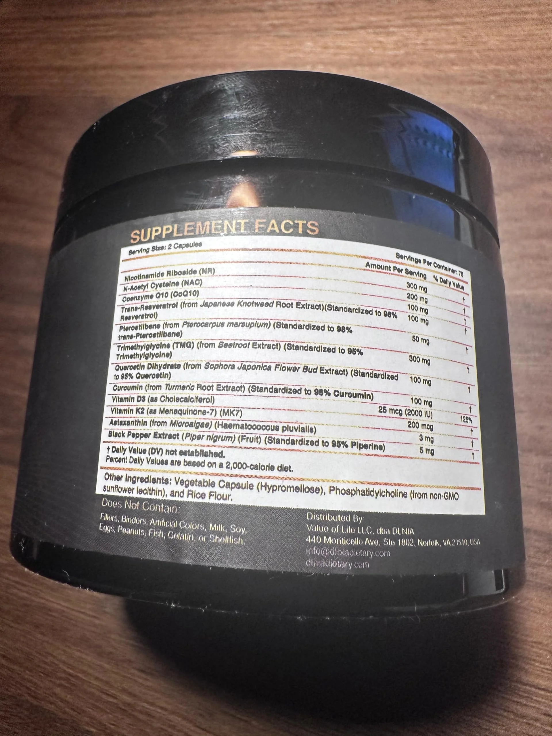 DLNIA Liposomal NAD+ Supplement| Nicotinamide Riboside (NR) 1258 mg with Resveratrol, Quercetin, Pterostilbene & CoQ10-12-Nutrient High-Absorption Cellular Energy & Healthy Aging - Image 3