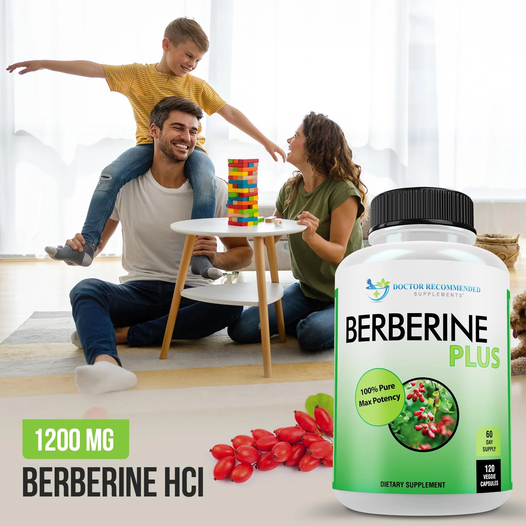 Doctor Recommended Berberine Plus 1200mg Per Serving – 120 Veggie Capsules with Royal Jelly - Image 3