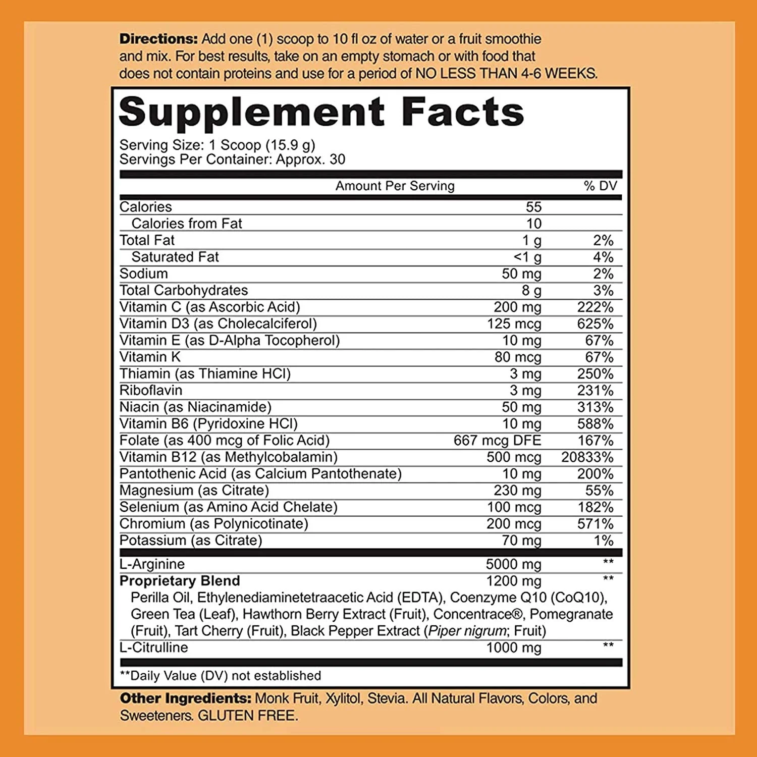 DOCTOR RECOMMENDED SUPPLEMENTS Cardio Heart Health Powder – L-Arginine 5000mg & L-Citrulline 1000mg, Tart Cherry Flavor (Pack of 2, 16.82 oz / 33.64 oz total) - Image 4