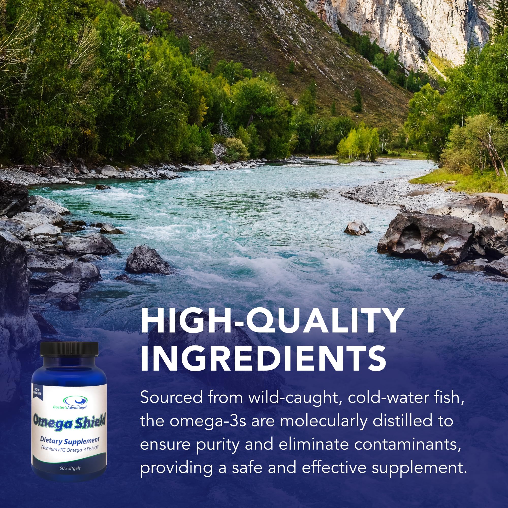 Doctor's Advantage Omega Shield Softgels – Mercury-Free Omega-3 for Heart & Eye Health (60 Softgels, 30-Day Supply) - Image 7
