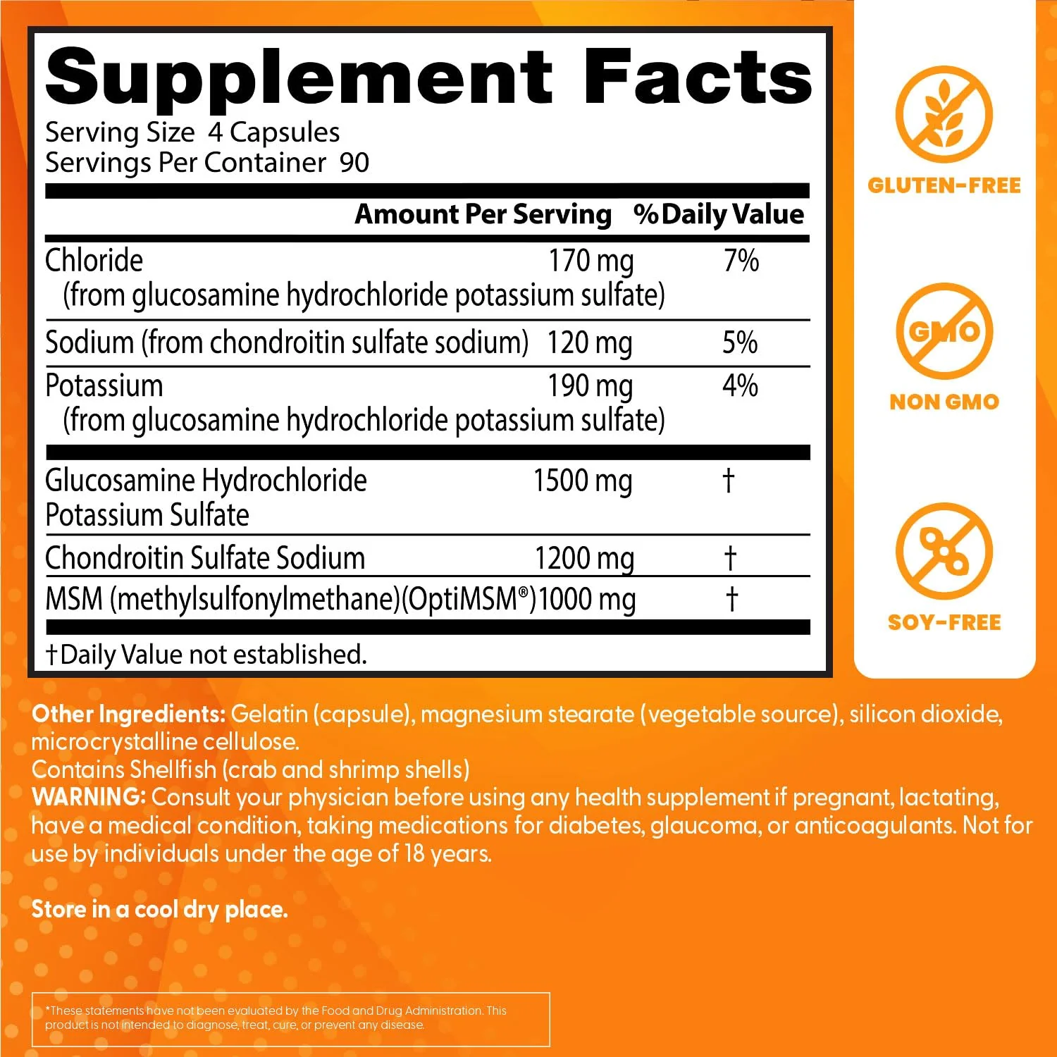 Doctor's Best Glucosamine Chondroitin MSM with OptiMSM — Joint Support Capsule Formula, Non-GMO, Gluten & Soy Free, 360 Count - Image 3