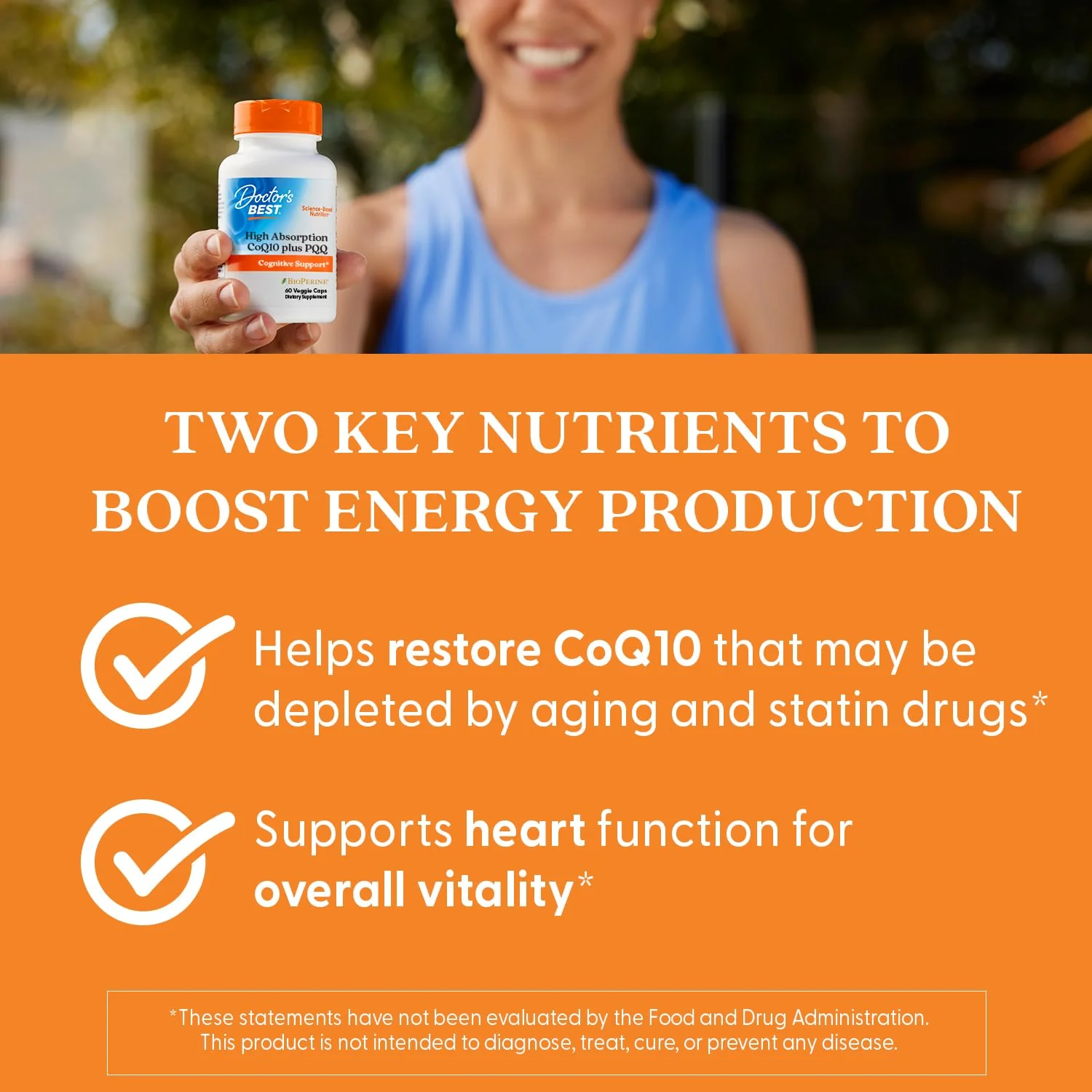 Doctor's Best High Absorption CoQ10 + PQQ – BioPerine, 60 Veggie Caps – Vegan & Non-GMO - Image 5