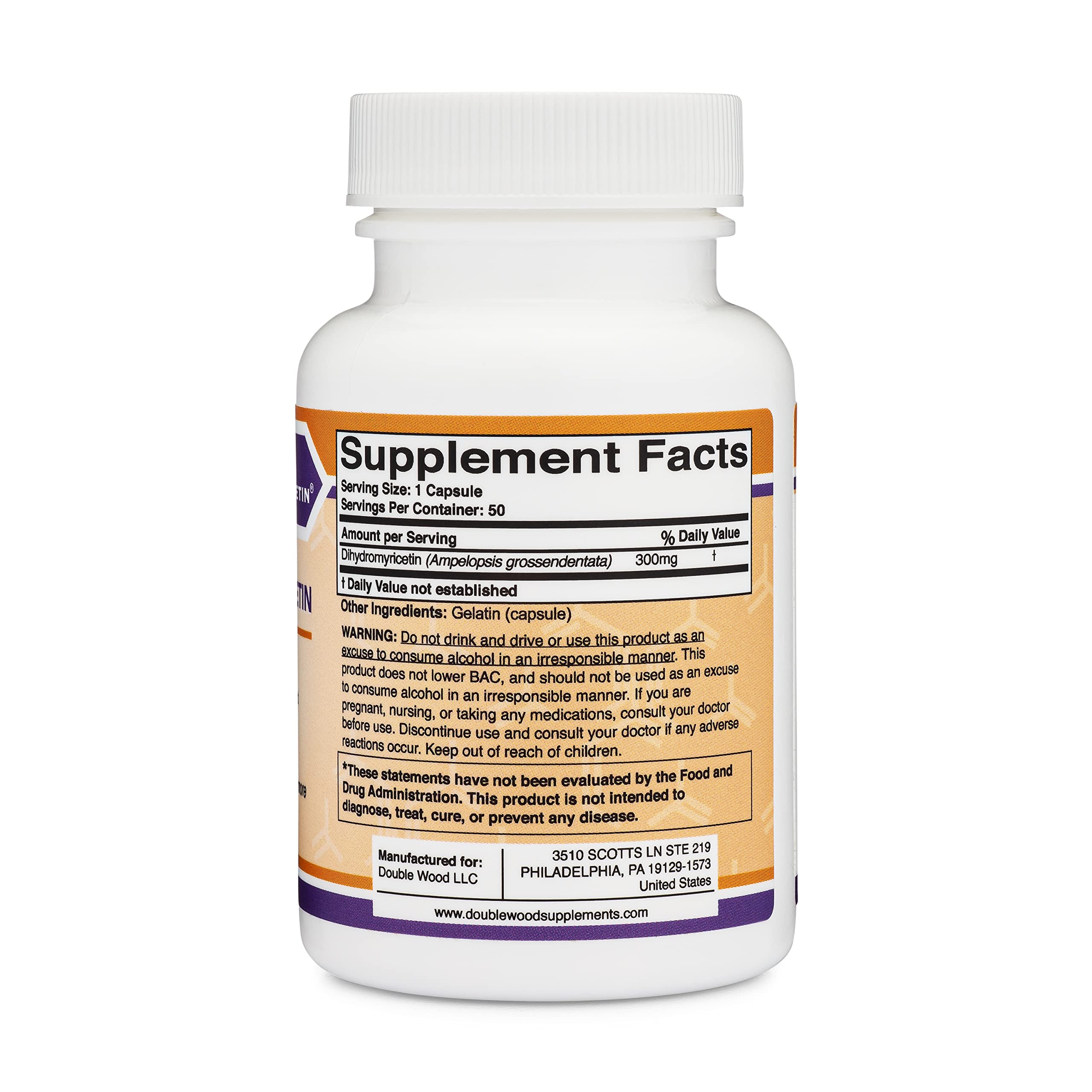 Double Wood DHM Depot – Liver Support, 50 Capsules (300 mg each) Pack of 2 – Non-GMO & Gluten Free - Image 3