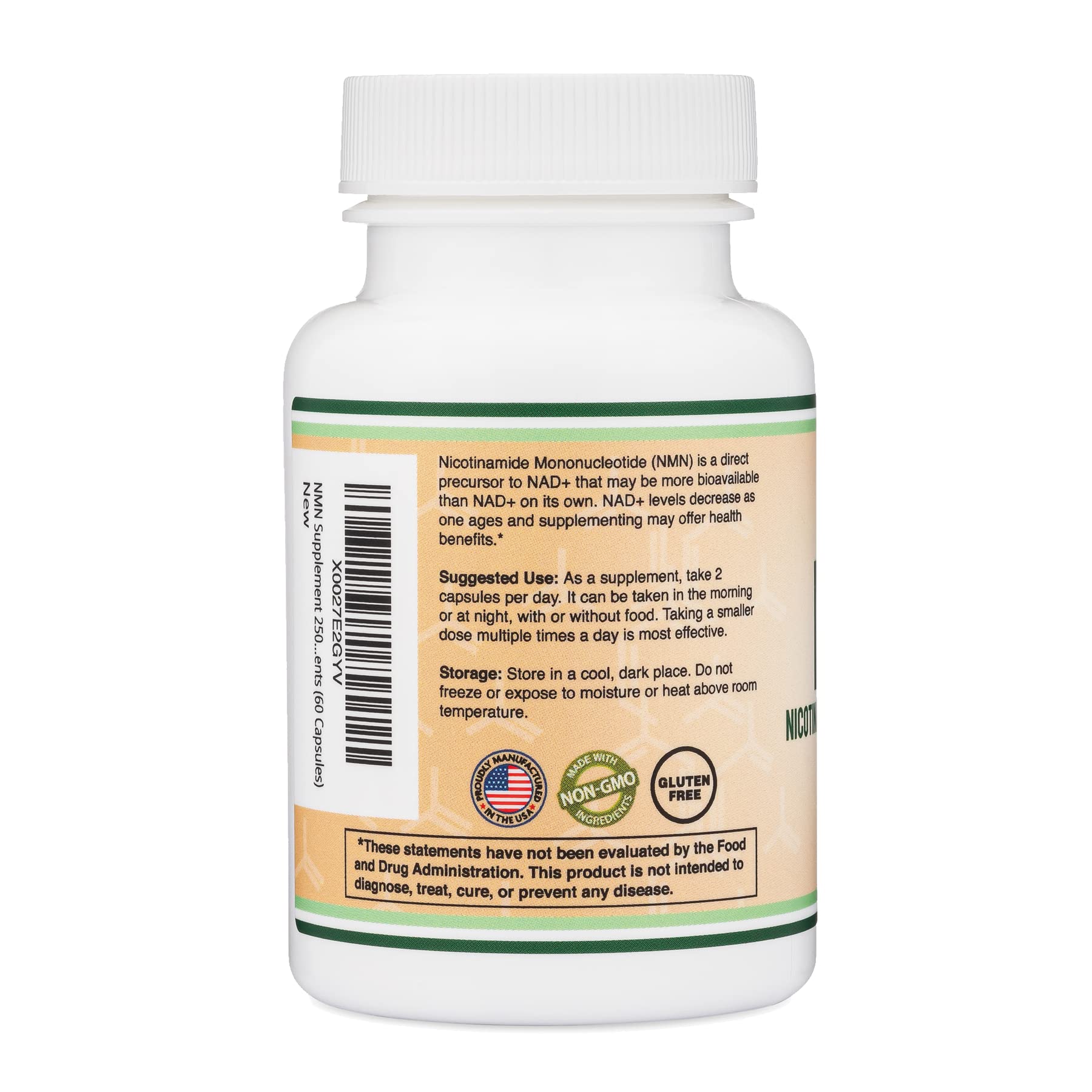Double Wood NMN 250mg – 60 Capsules, 30 Servings, Gluten Free - Image 14