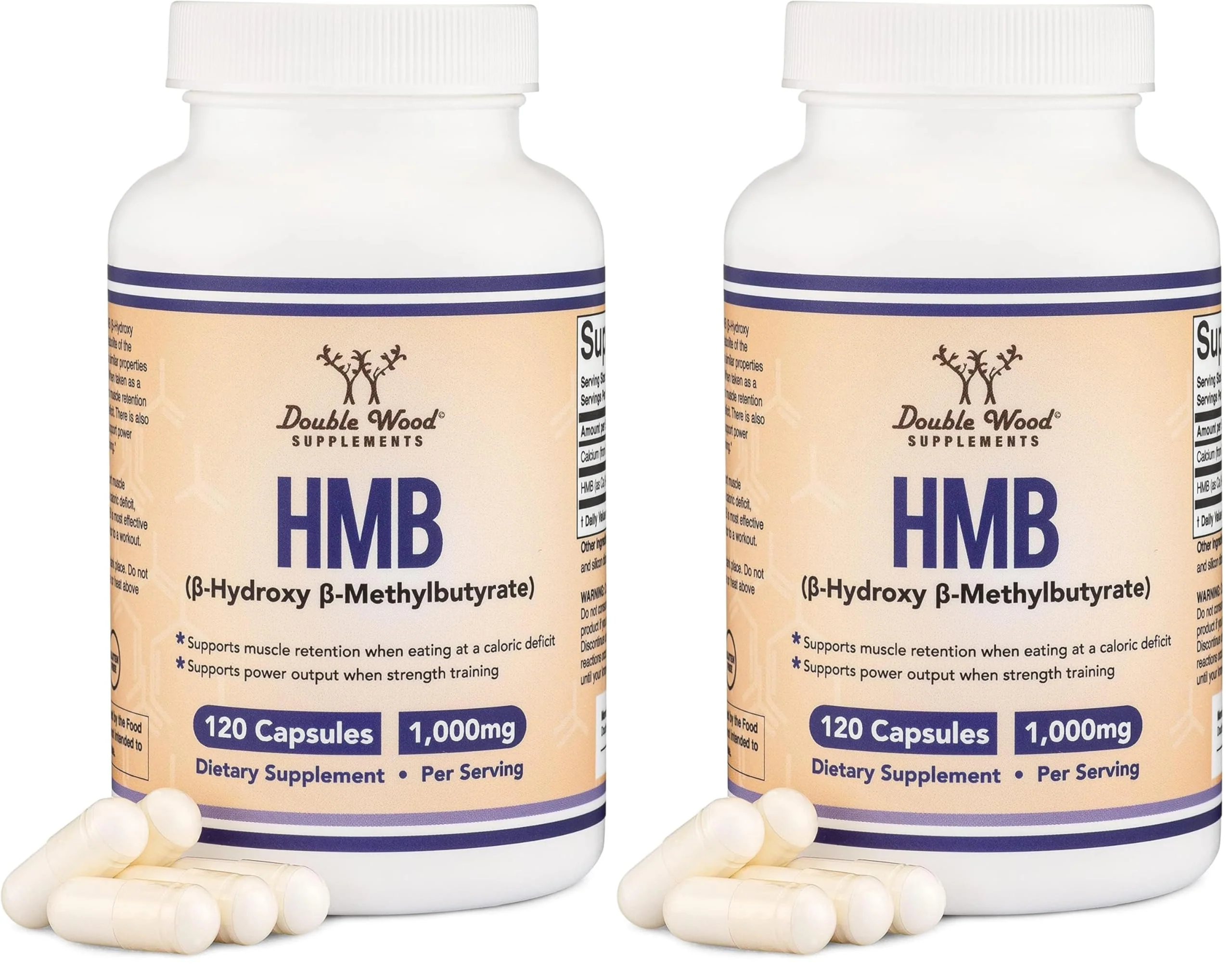 Double Wood Supplements HMB Supplement – 120 Capsules, Pack of 2, 1000 mg per Serving, Gluten Free, Non-GMO, Third-Party Tested - Image 10