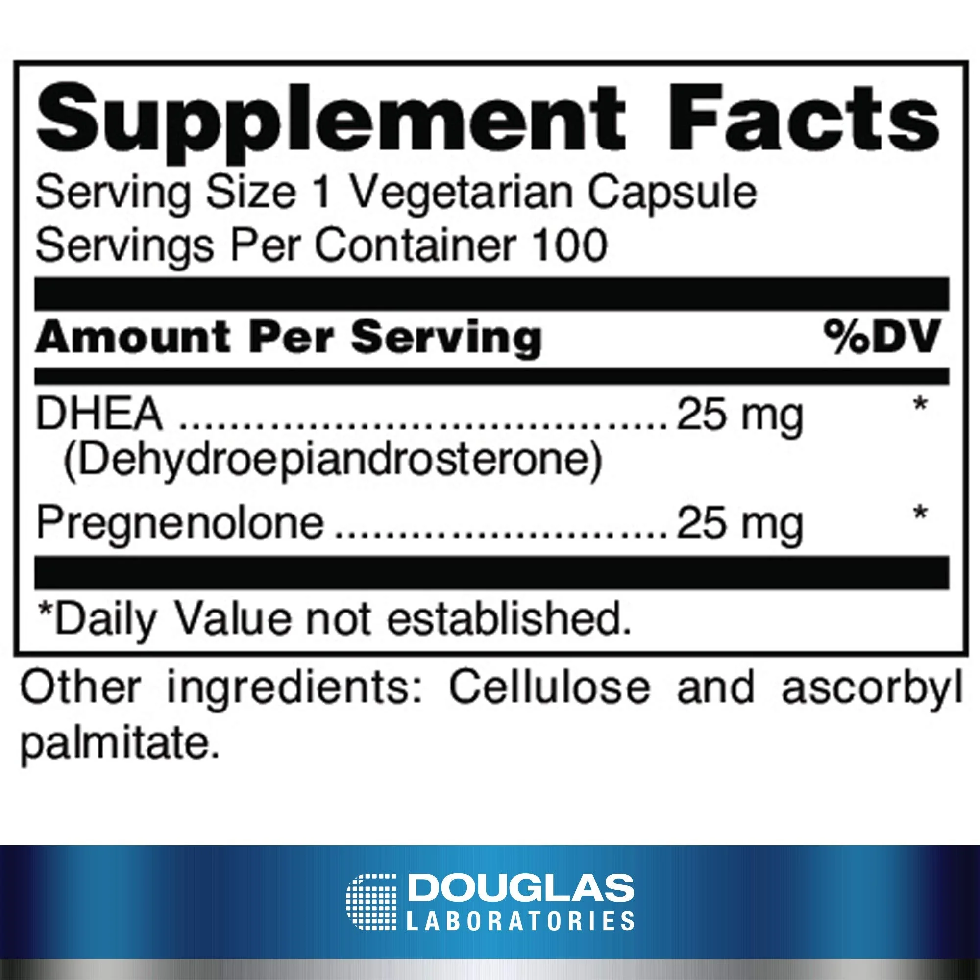 Douglas Laboratories DHEA Plus | 25 mg DHEA Plus Pregnenolone to Support Immune Health, Brain, Bones, Energy Metabolism, and Blood Lipid Metabolism* | 100 Capsules - Image 2