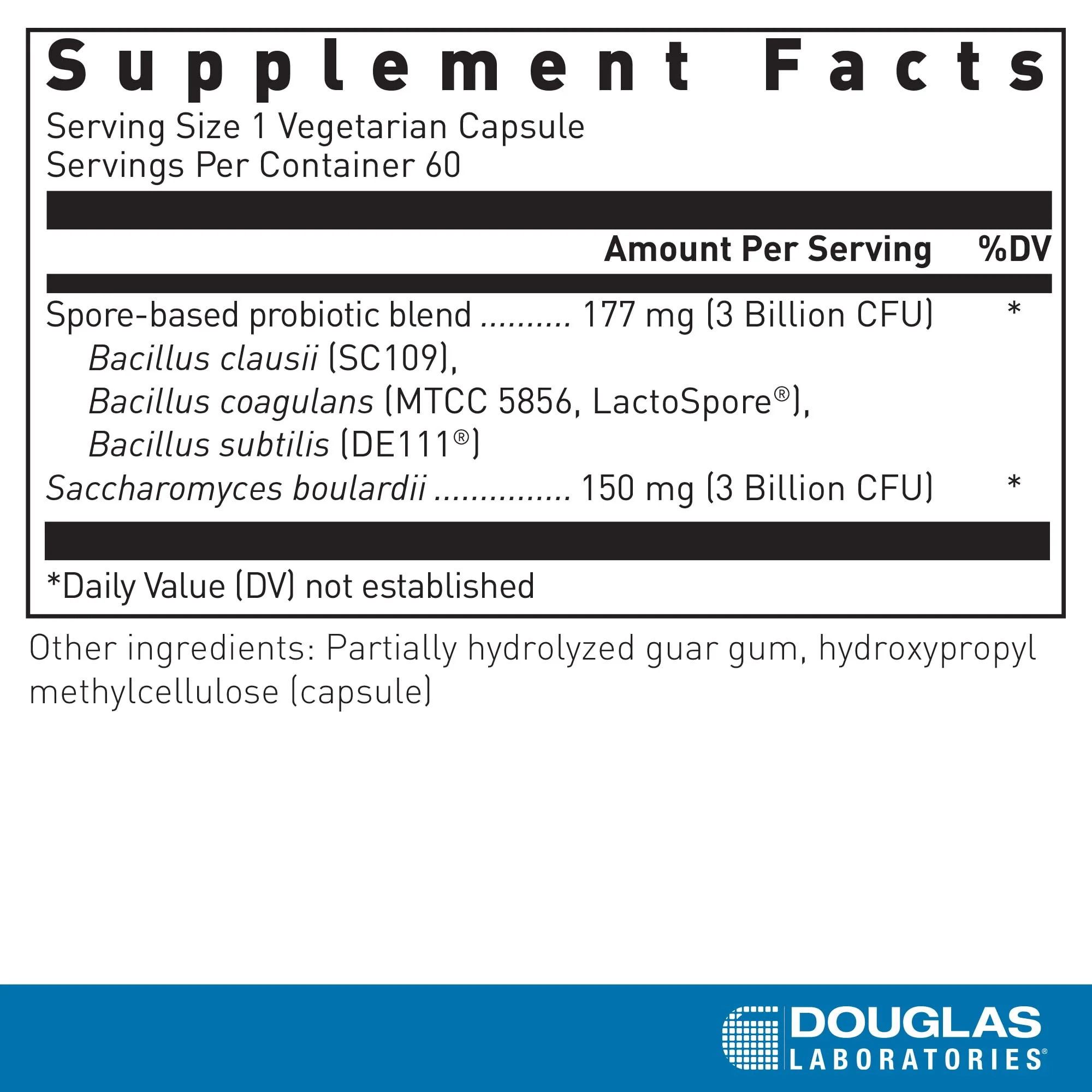 Douglas Laboratories Multi-Probiotic Spore + SBC – GI & Immune Support | 60 Vegetarian Capsules* - Image 2