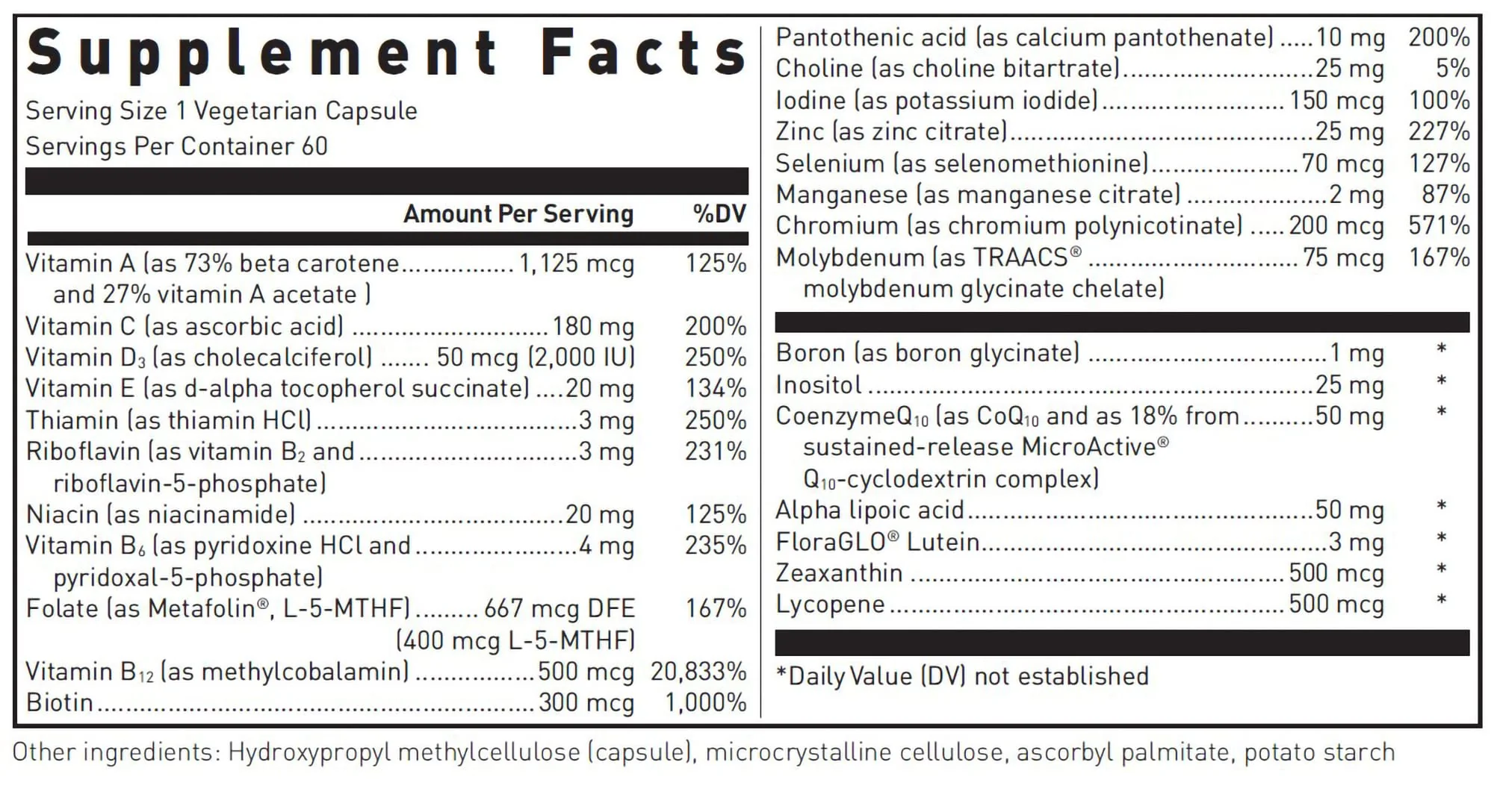 Douglas Laboratories Ultra Preventive 1 Daily – Multivitamin and Mineral (60 Capsules) - Image 10