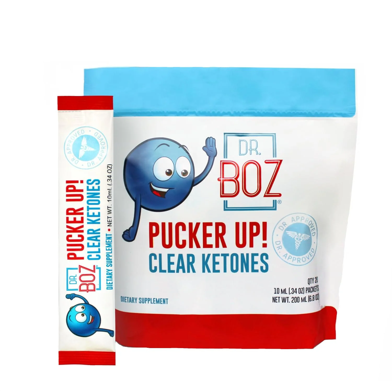 Dr. Boz Pucker UP! Clear Ketones – 20 Packets | Fast-Acting Liquid BHB for Energy & Clarity, Made in USA - Image 8